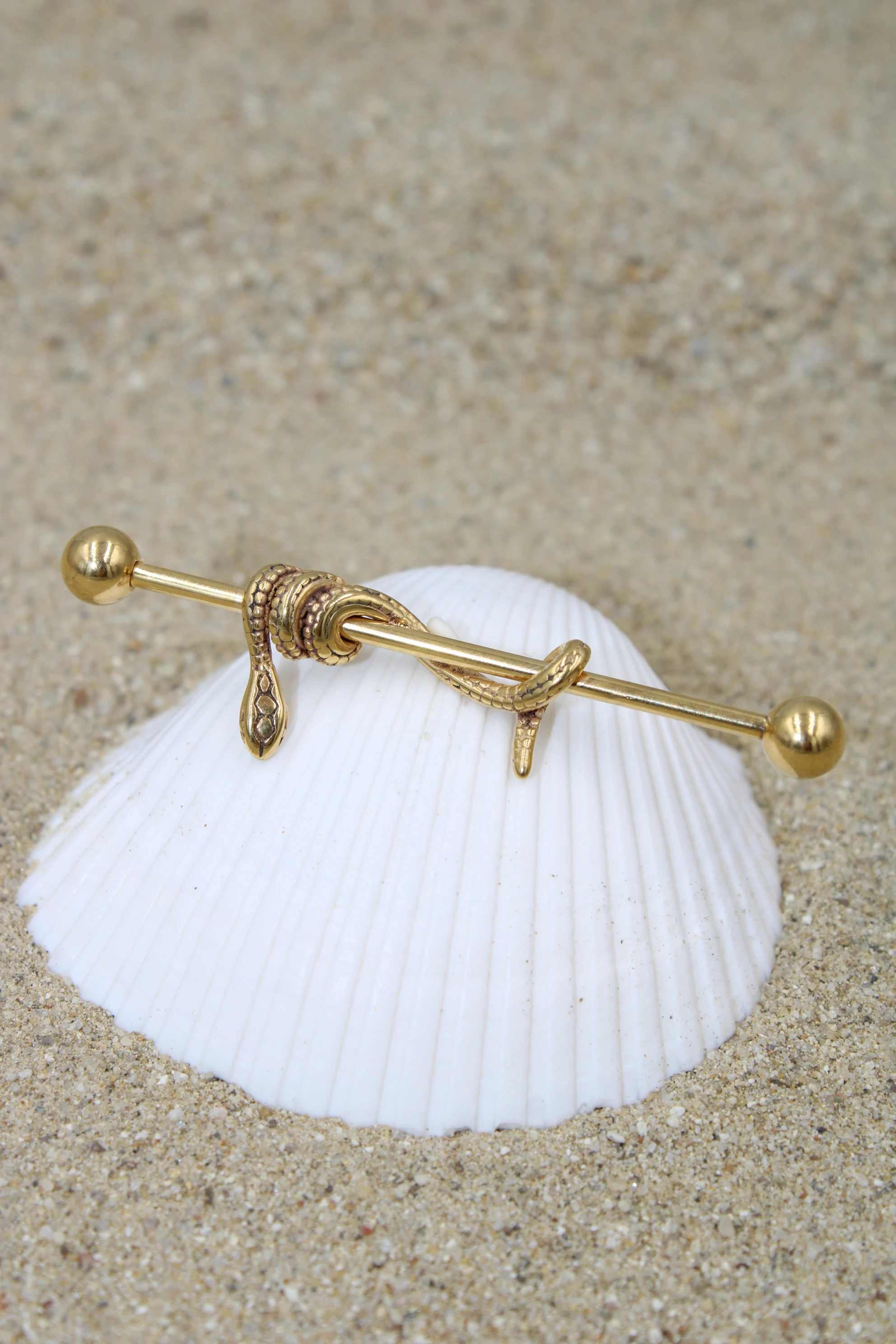 Çelik Piercing Köprü Industrial - Gold