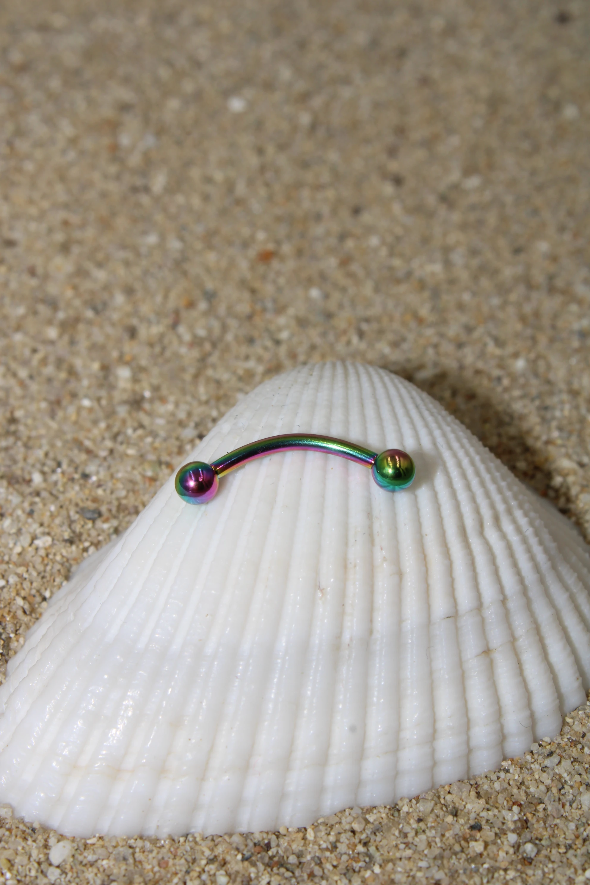 Çelik Kaş Piercing Top Çap 3 mm - Rainbow