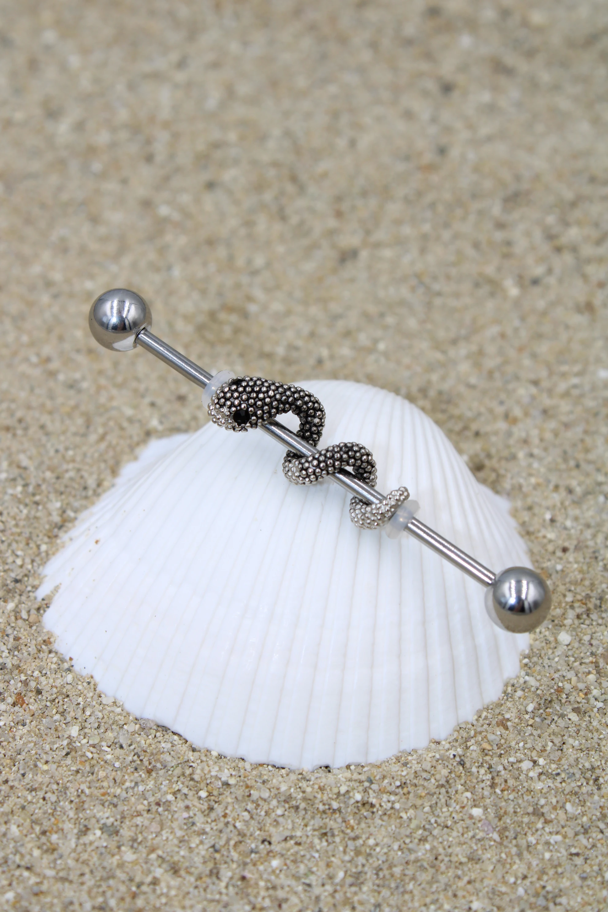 Çelik Piercing Köprü Industrial - Silver