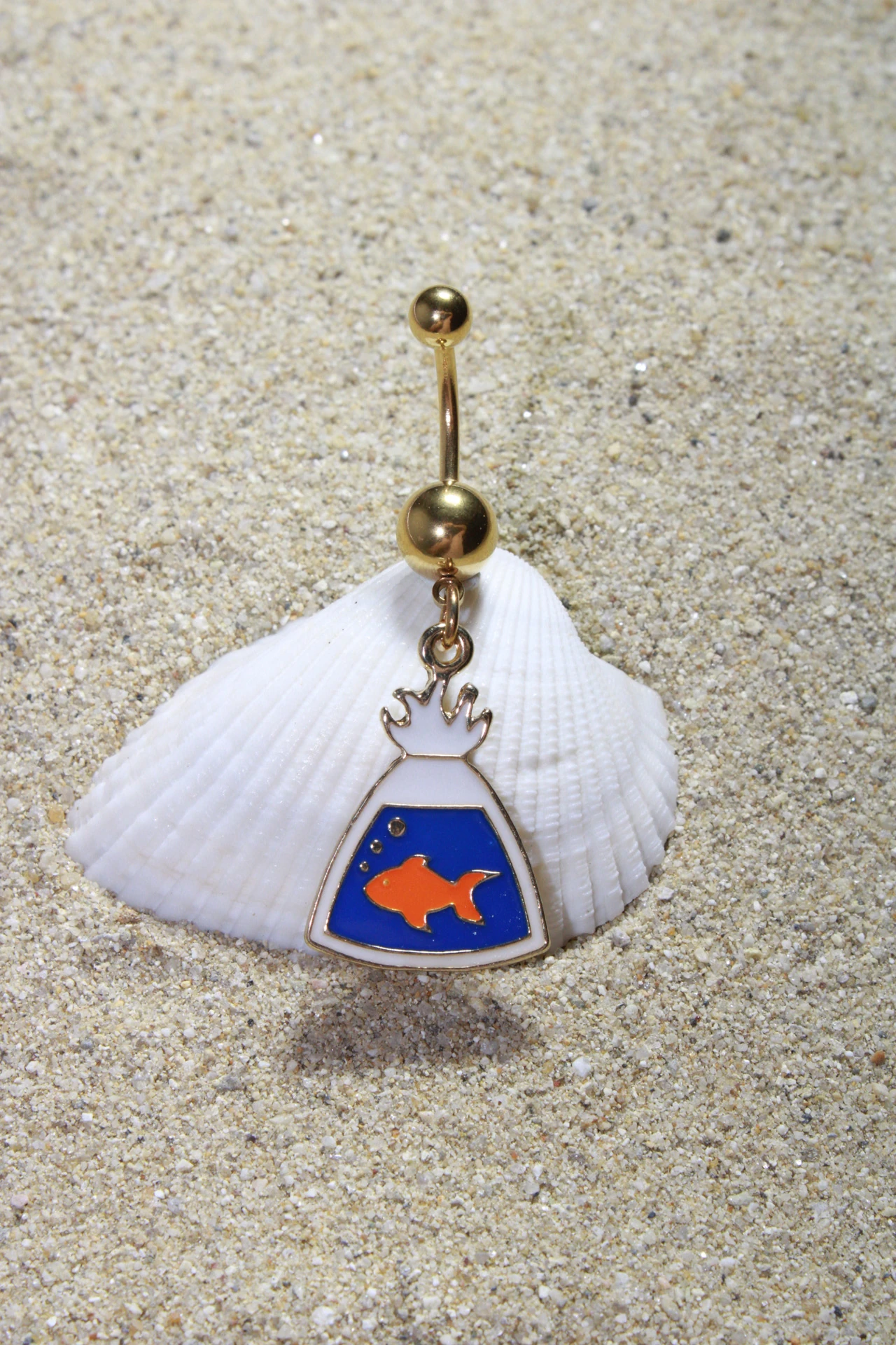 Çelik Piercing Göbek - Gold