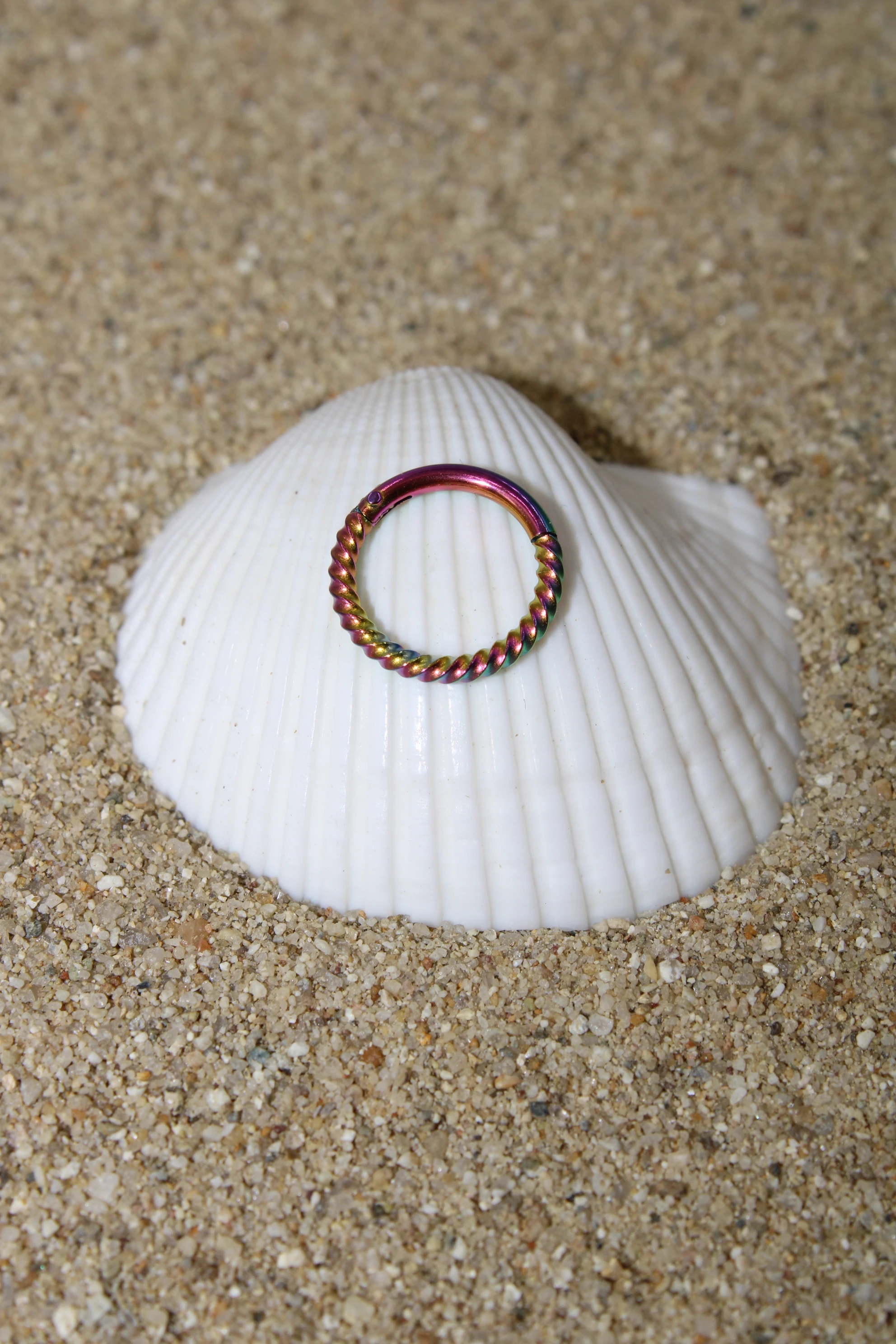 Çelik Piercing Burma Kilitli Halka - Rainbow