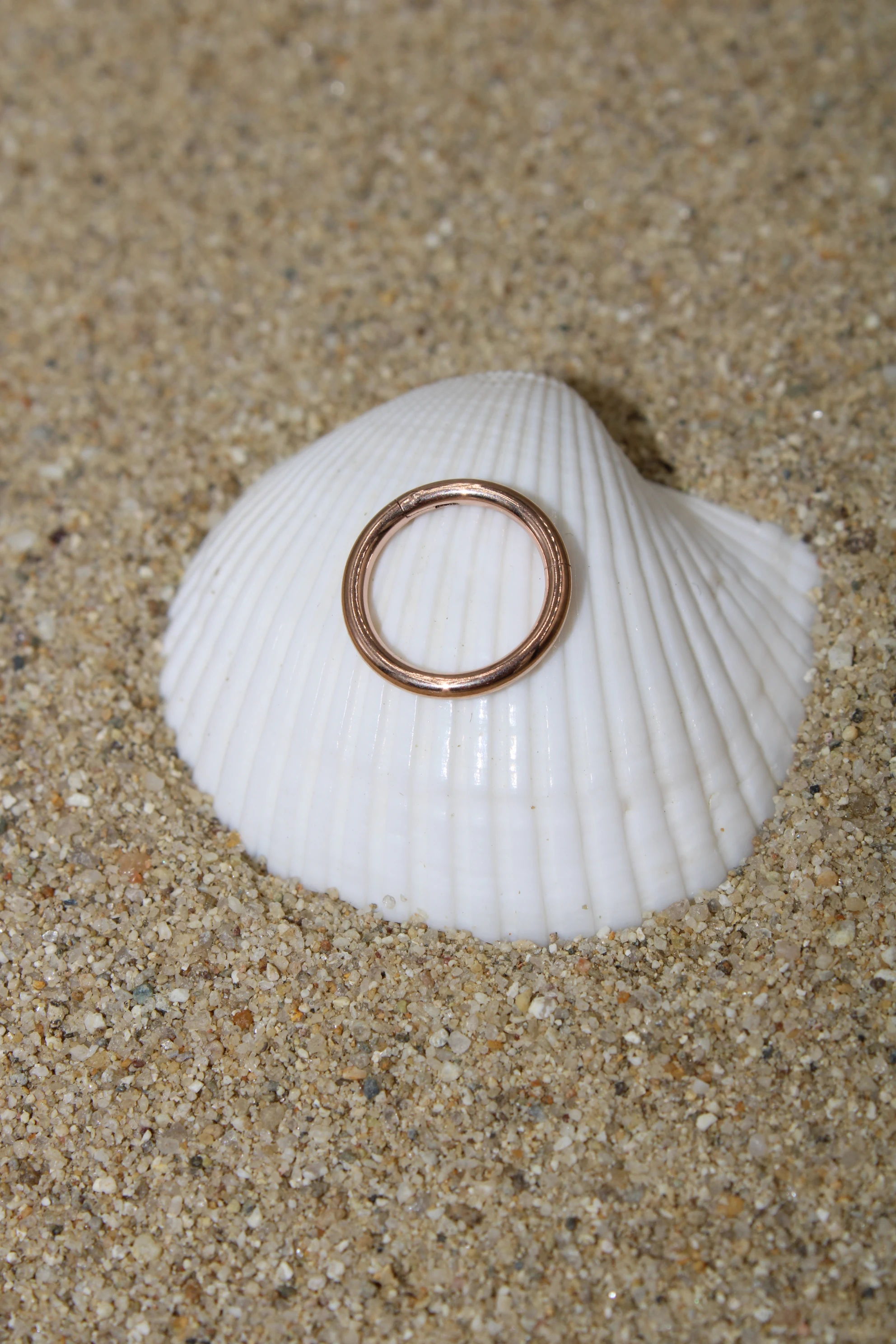 Çelik Piercing Kilitli Halka - Rose