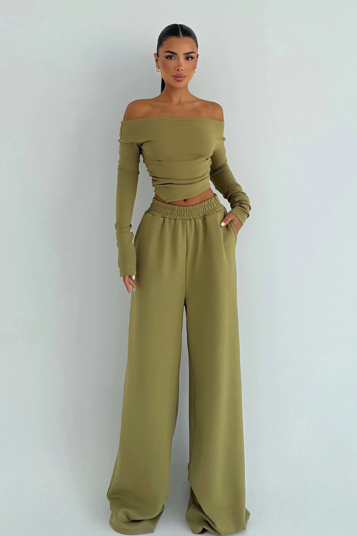 Haki Chyler Tracksuit Takım ATE-3477