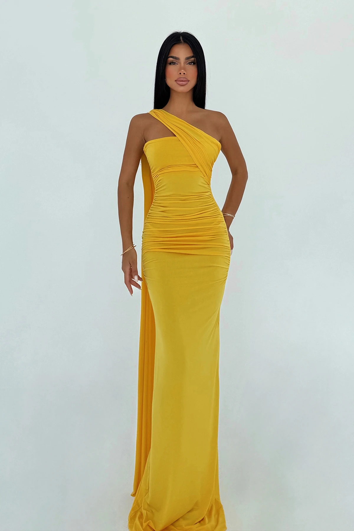 Sarı Coraline Çok Çeşit Bağlamalı Elbise ATE-3174