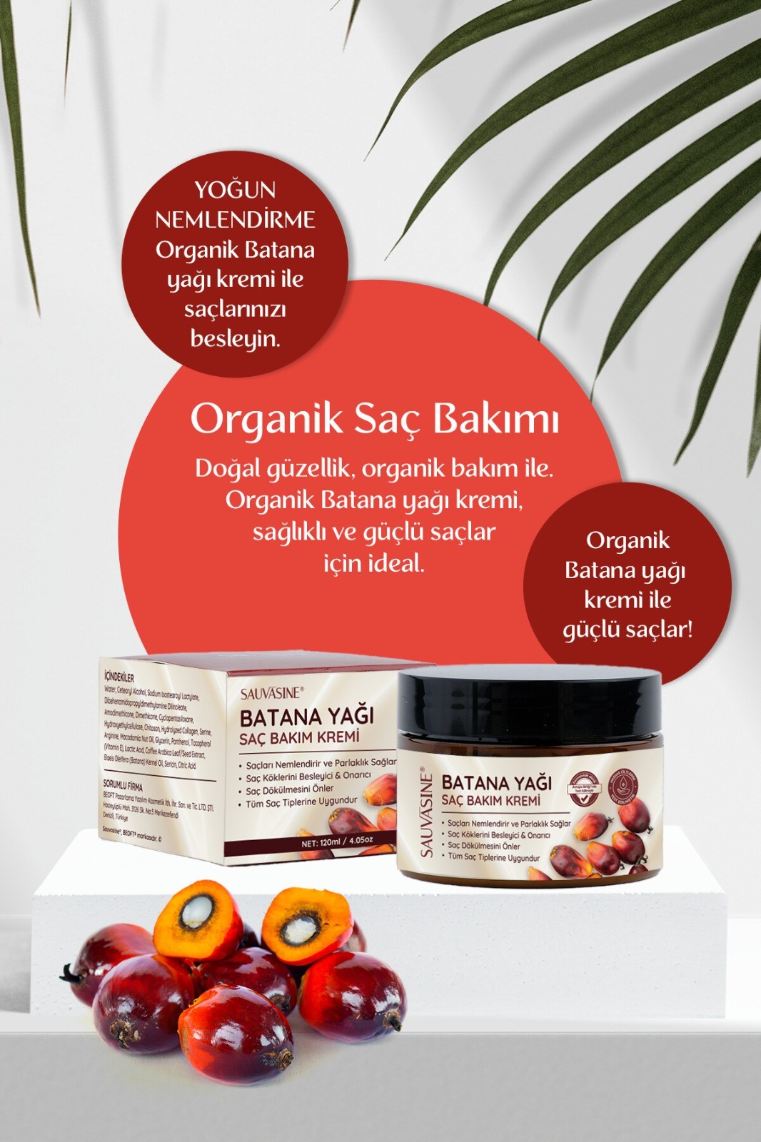 Sauvasine Batana Oil Batana Yağı Saç Bakım Kremi 120 ml – %100 Organik Batana Yağı Içerikli Formül