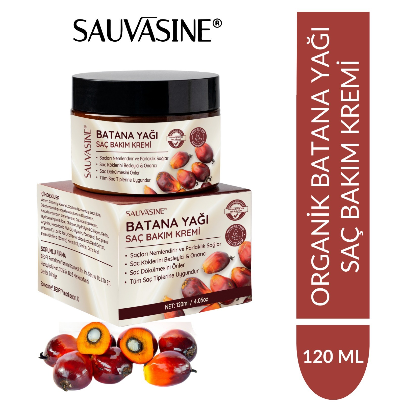 Sauvasine Batana Oil Batana Yağı Saç Bakım Kremi 120 ml – %100 Organik Batana Yağı Içerikli Formül