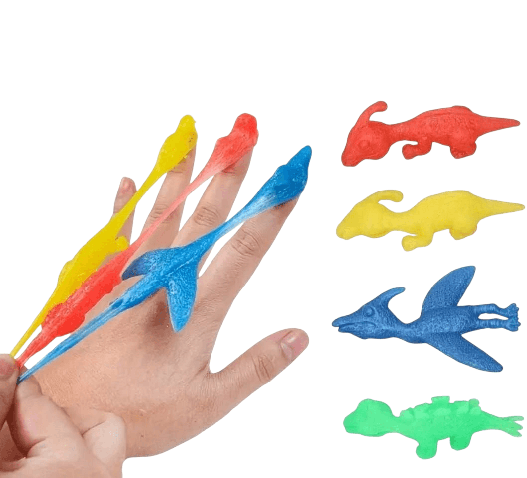 tavuk ve dinozor sapan oyuncakları