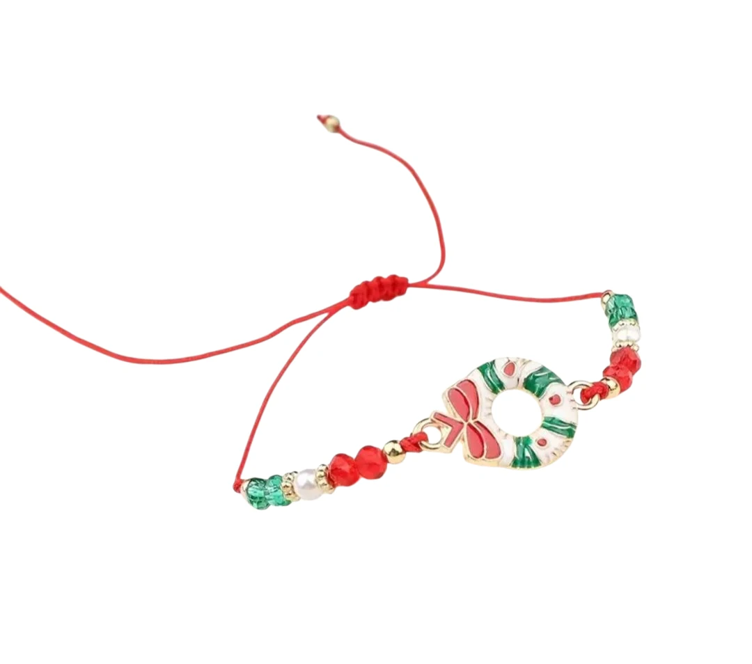 Noel Temalı İp Bileklik