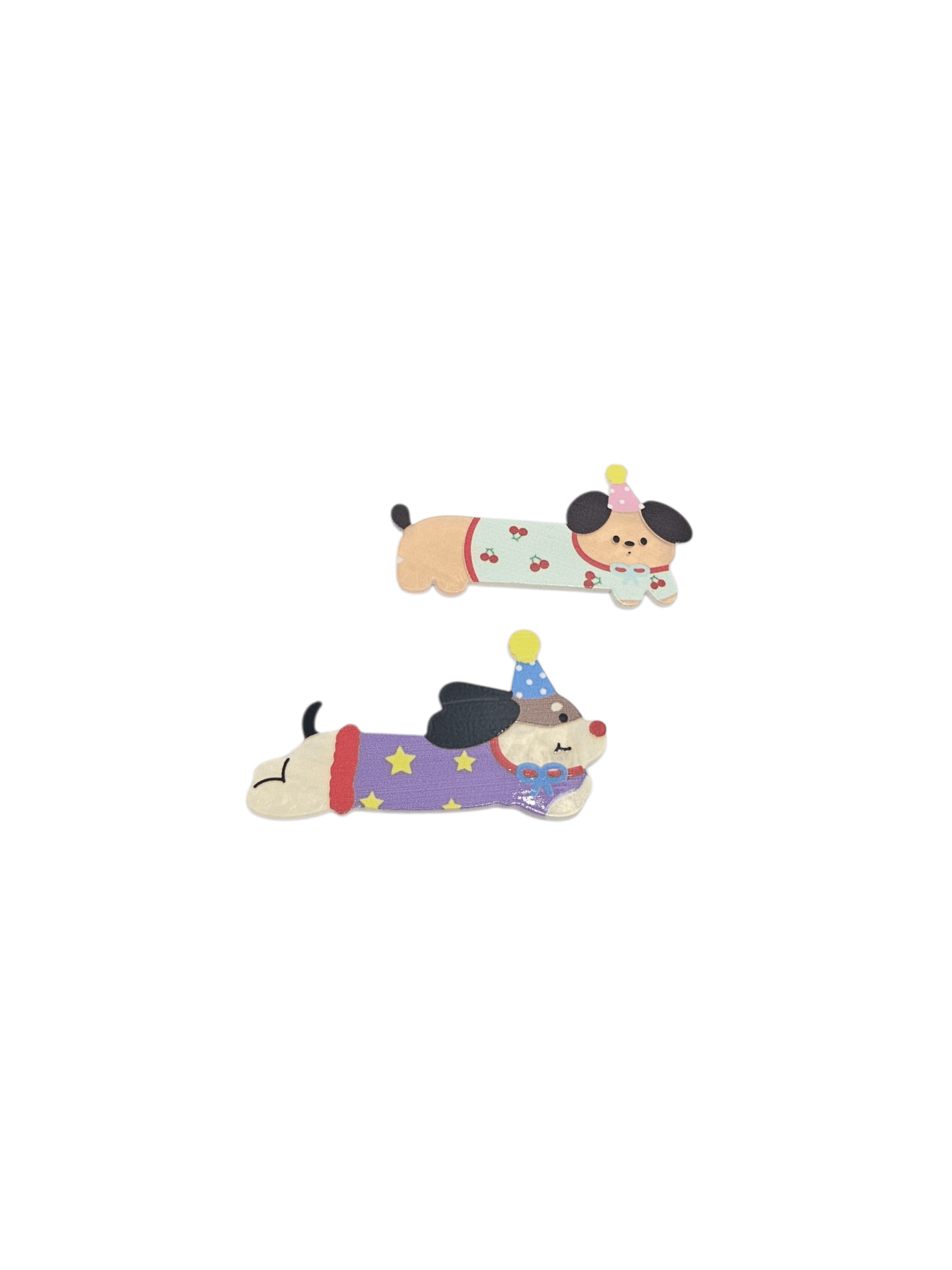 Kedi ve Köpek Figürlü 2'li Saç Klipsleri