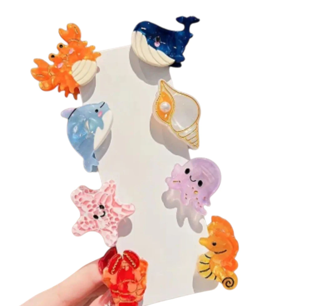 Deniz Temalı Akrilik Klips Toka