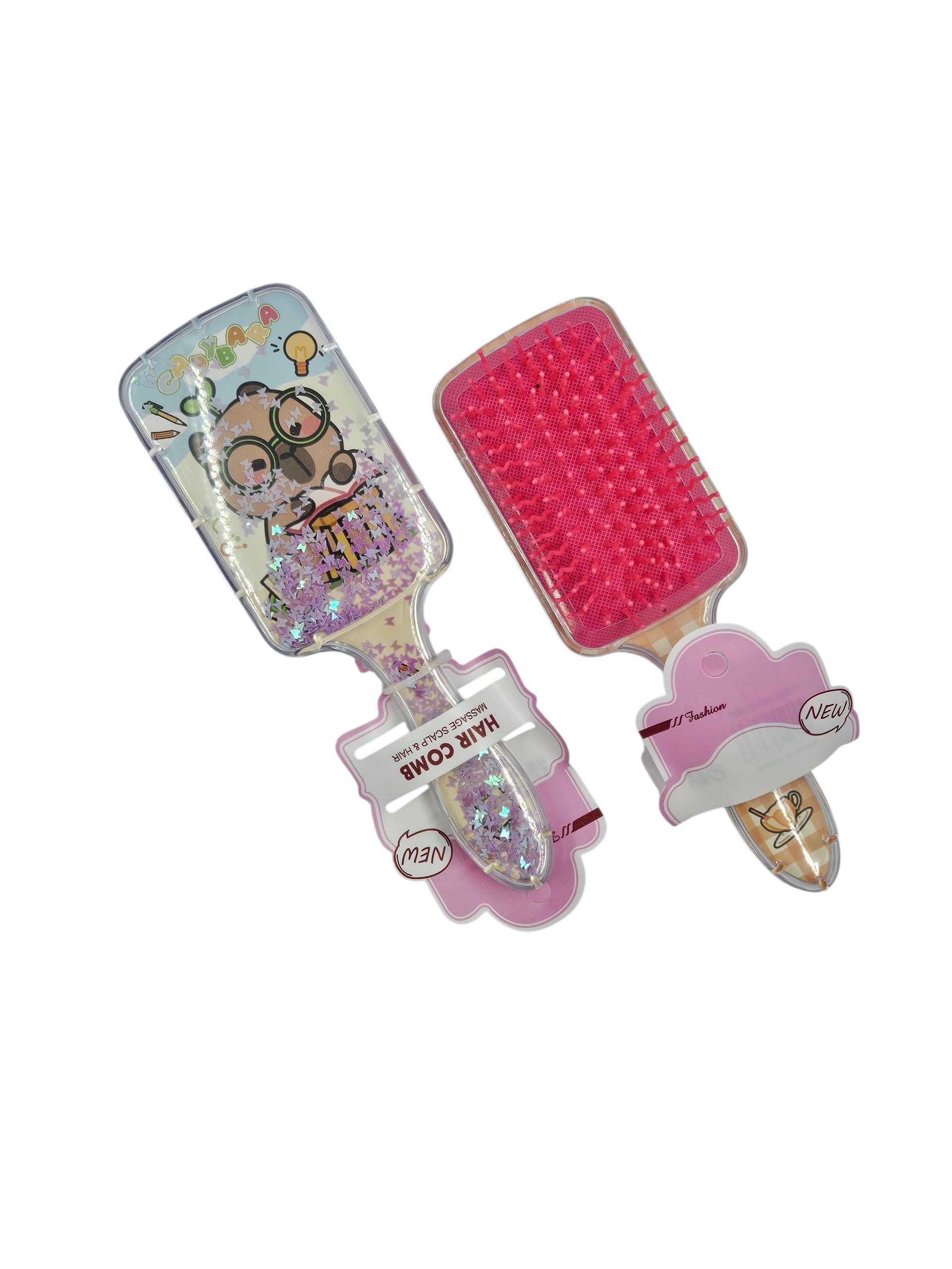 Capybara figürlü simli saç fırçası