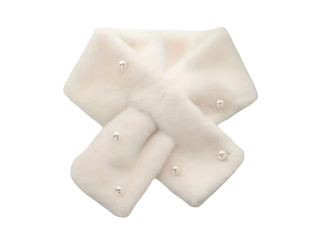 İnci Detaylı Peluş Boyunluk