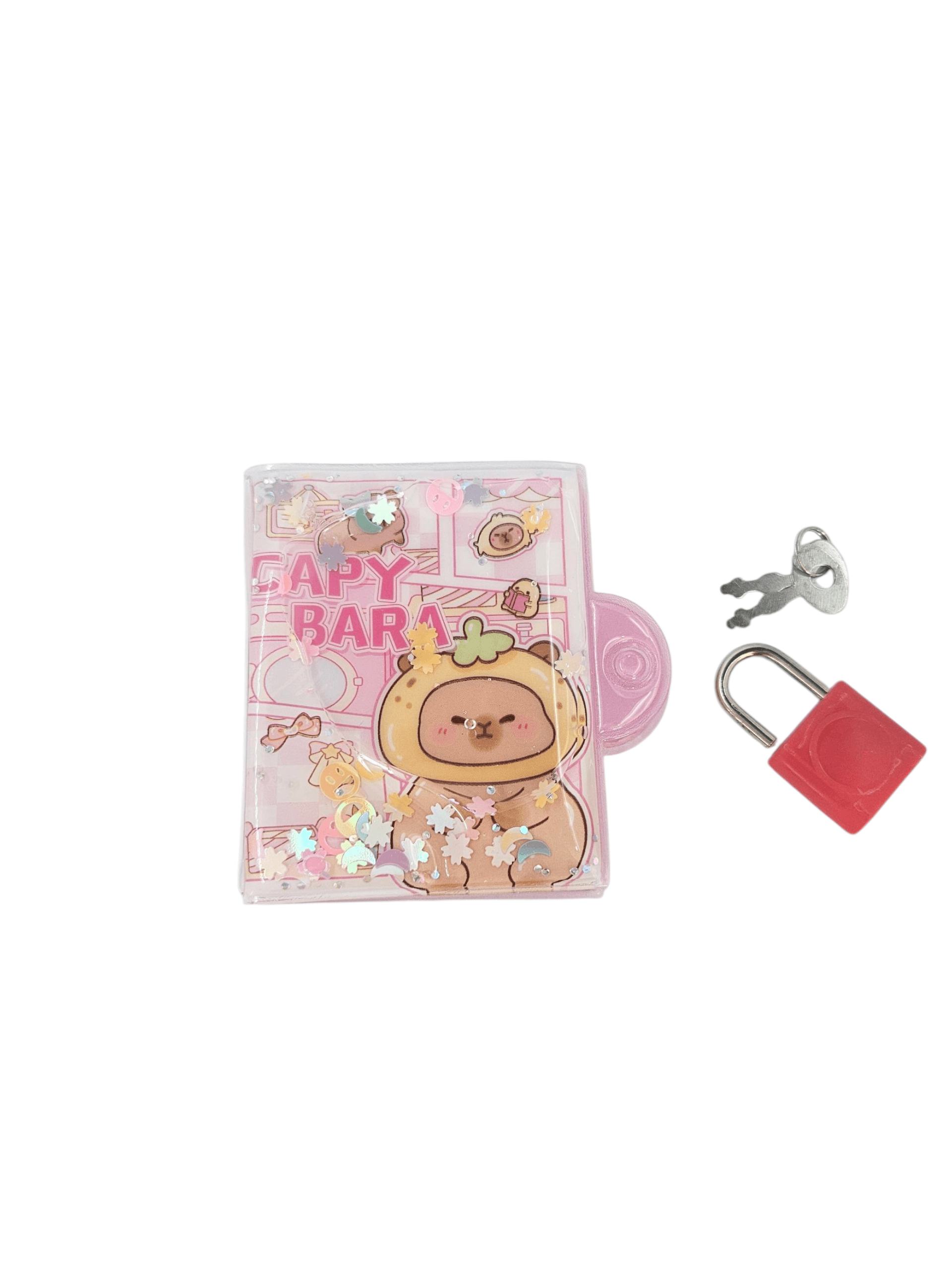 Capybara figürlü kilitli defter