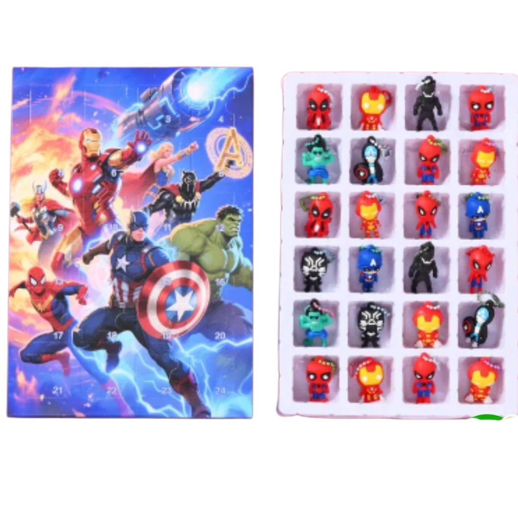 Süper Kahramanlar temalı  figür Sürpriz Kutusu (Advent Takvimi)