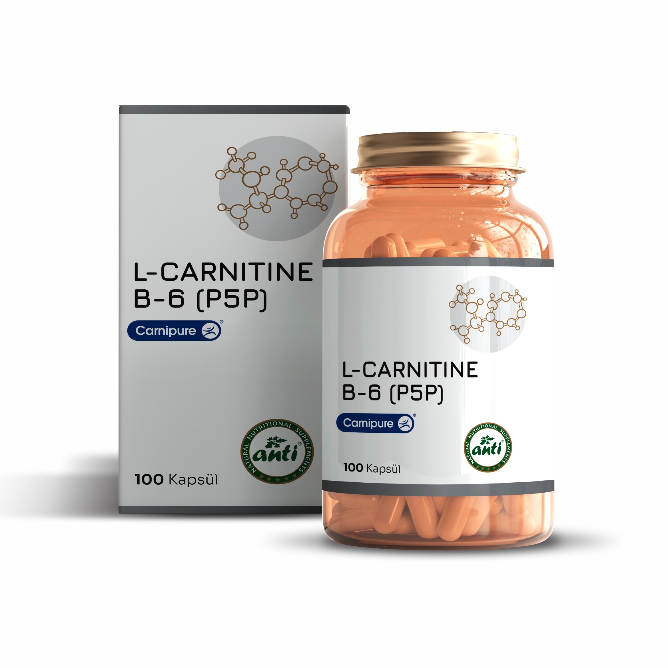 L Carnitine Kapsül (Carnipure) & B6 ( P5P ) 