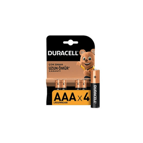 Duracell Alkalin AAA İnce 4’lü paket Kalem Piller