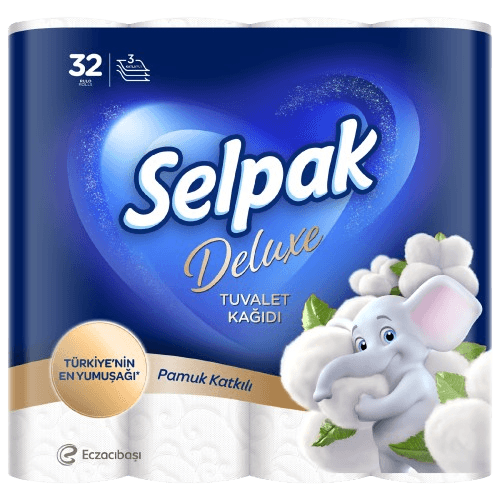 Selpak  32'li Deluxe Pamuk Katkılı Tuvalet Kağıdı