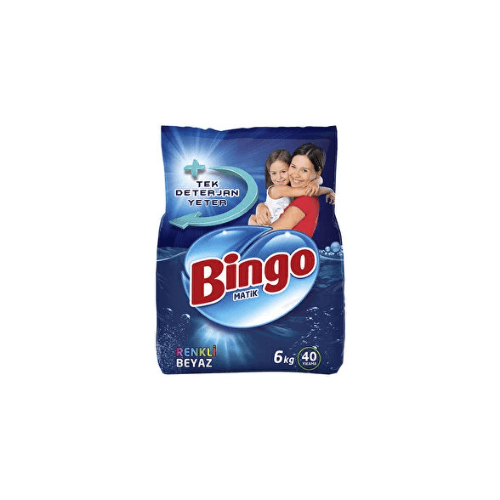 Bingo Matik Renkli Beyaz Toz Çamaşır Deterjanı 6 KG