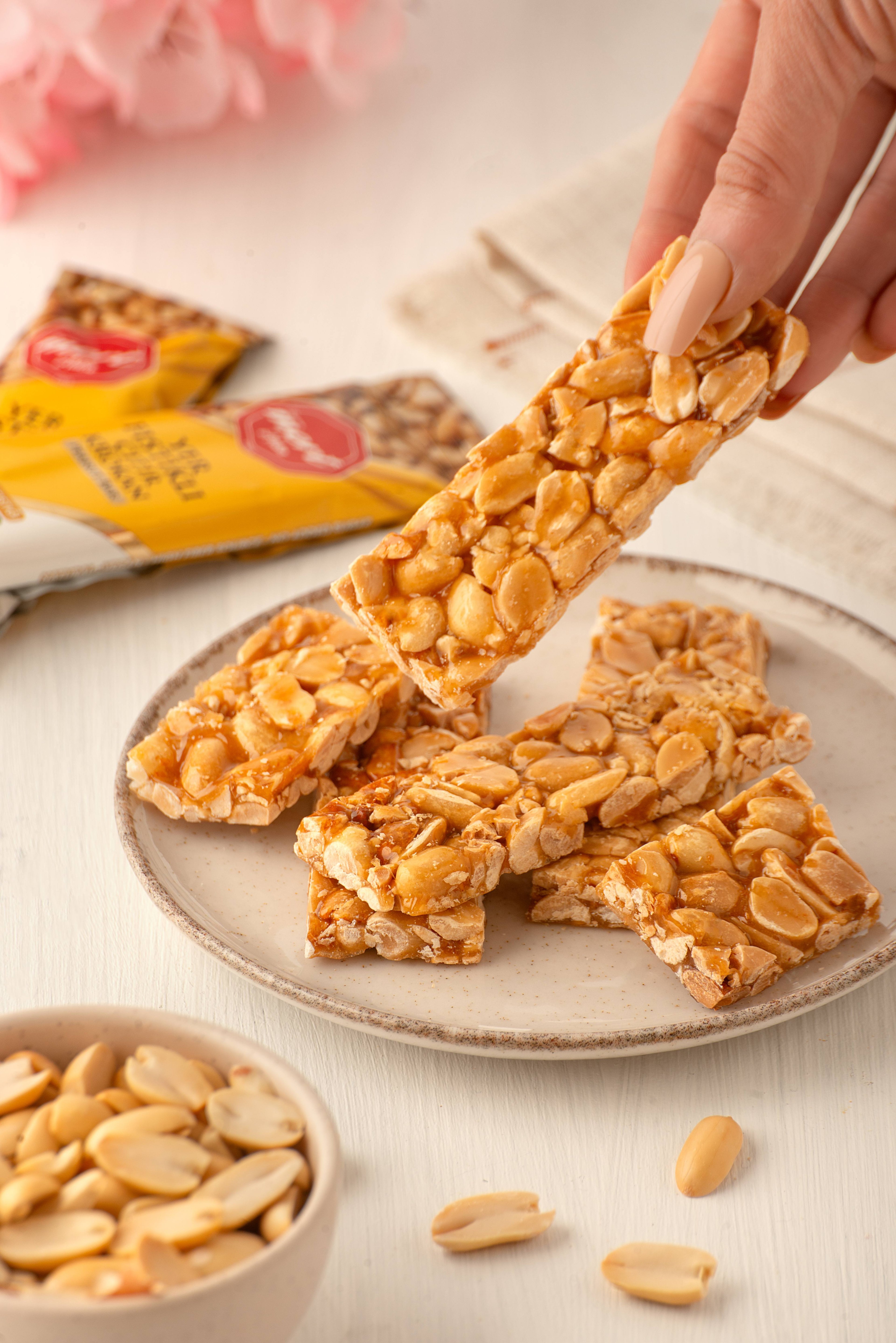 Şeker İlavesiz Yer Fıstıklı Çıtır Krokan Bar (6'LI PAKET)