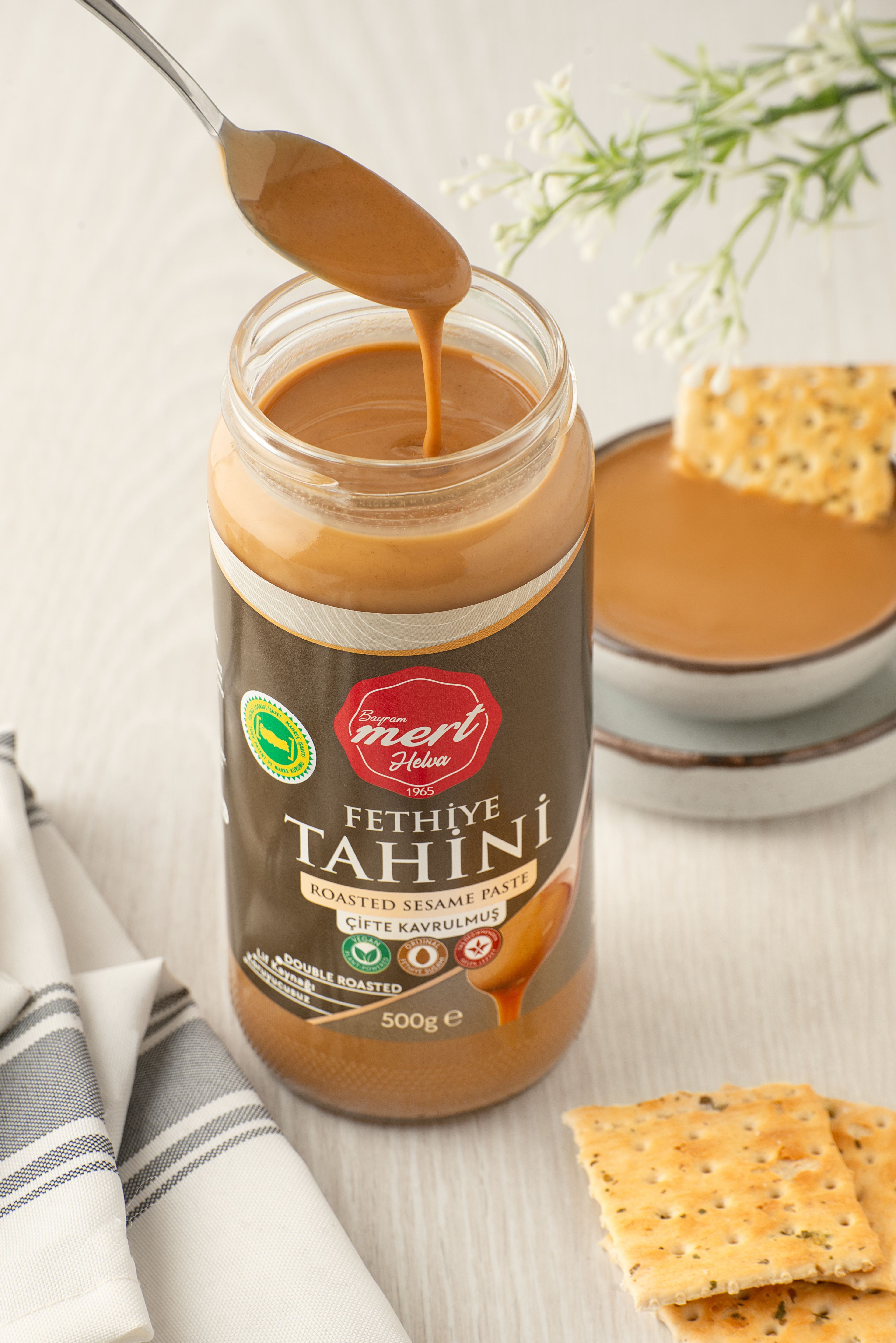Çifte Kavrulmuş Fethiye Tahini (500 Gr Cam)