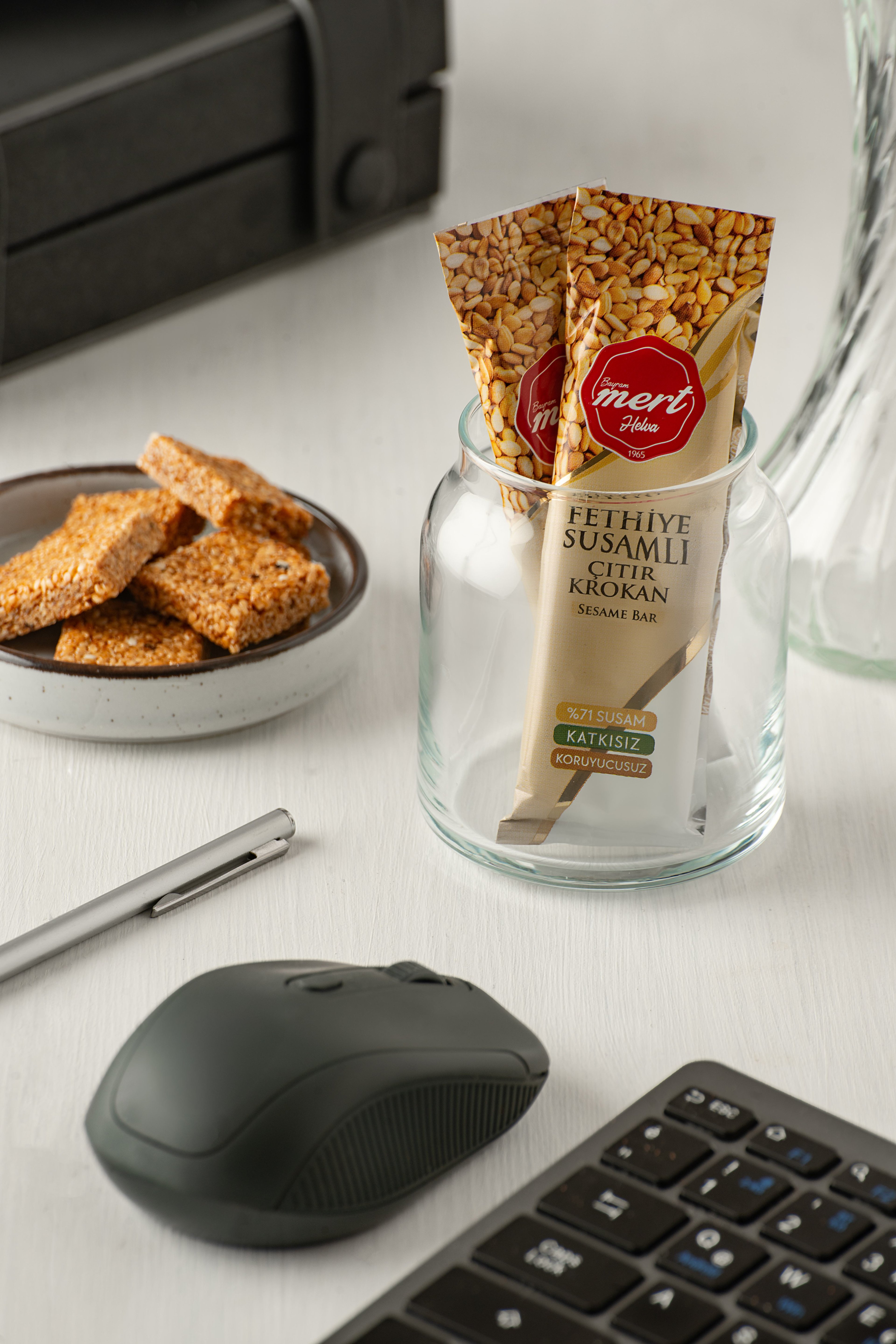 Şeker İlavesiz Fethiye Susamlı Çıtır Krokan Bar (6'LI PAKET)