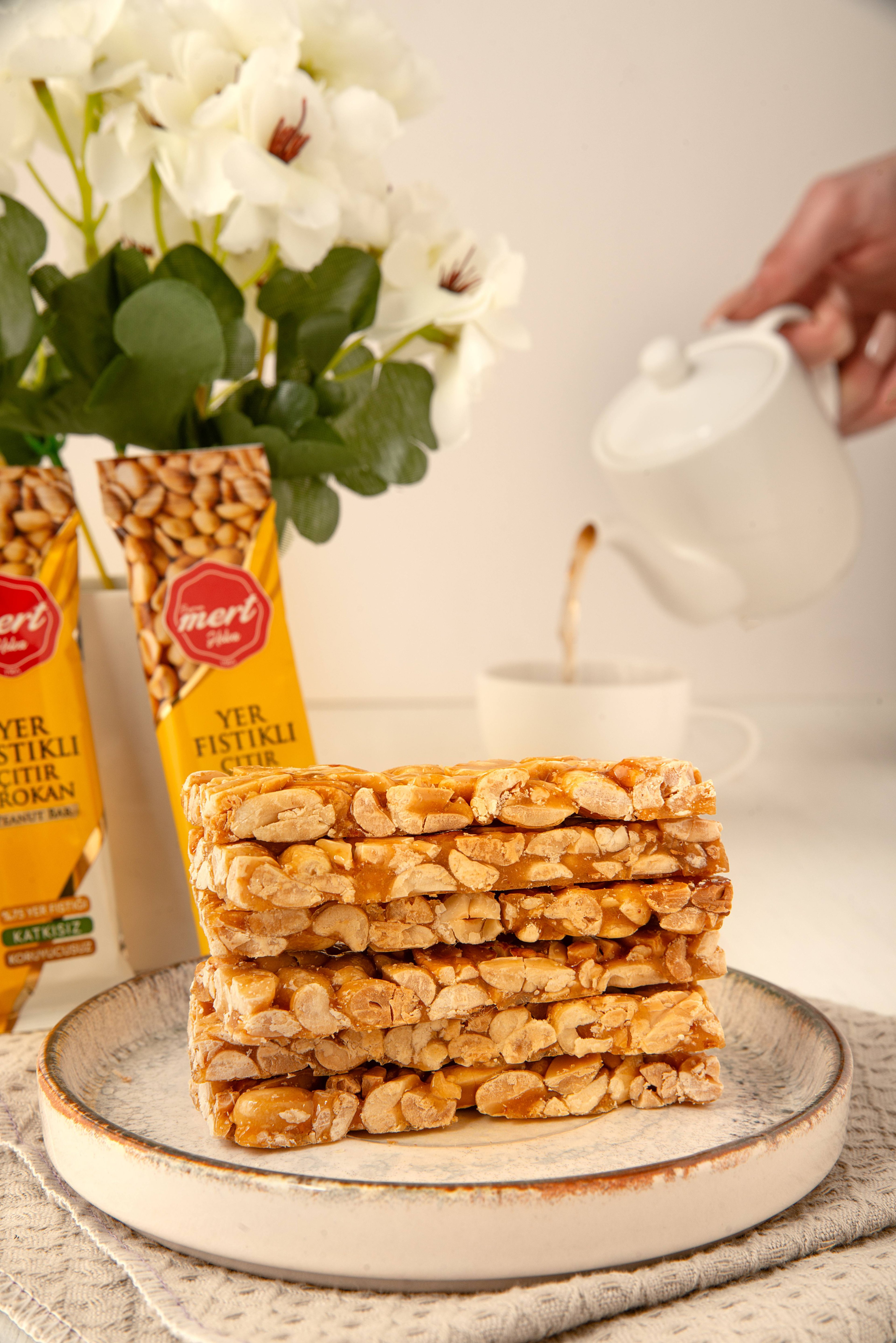 Şeker İlavesiz Yer Fıstıklı Çıtır Krokan Bar (6'LI PAKET)