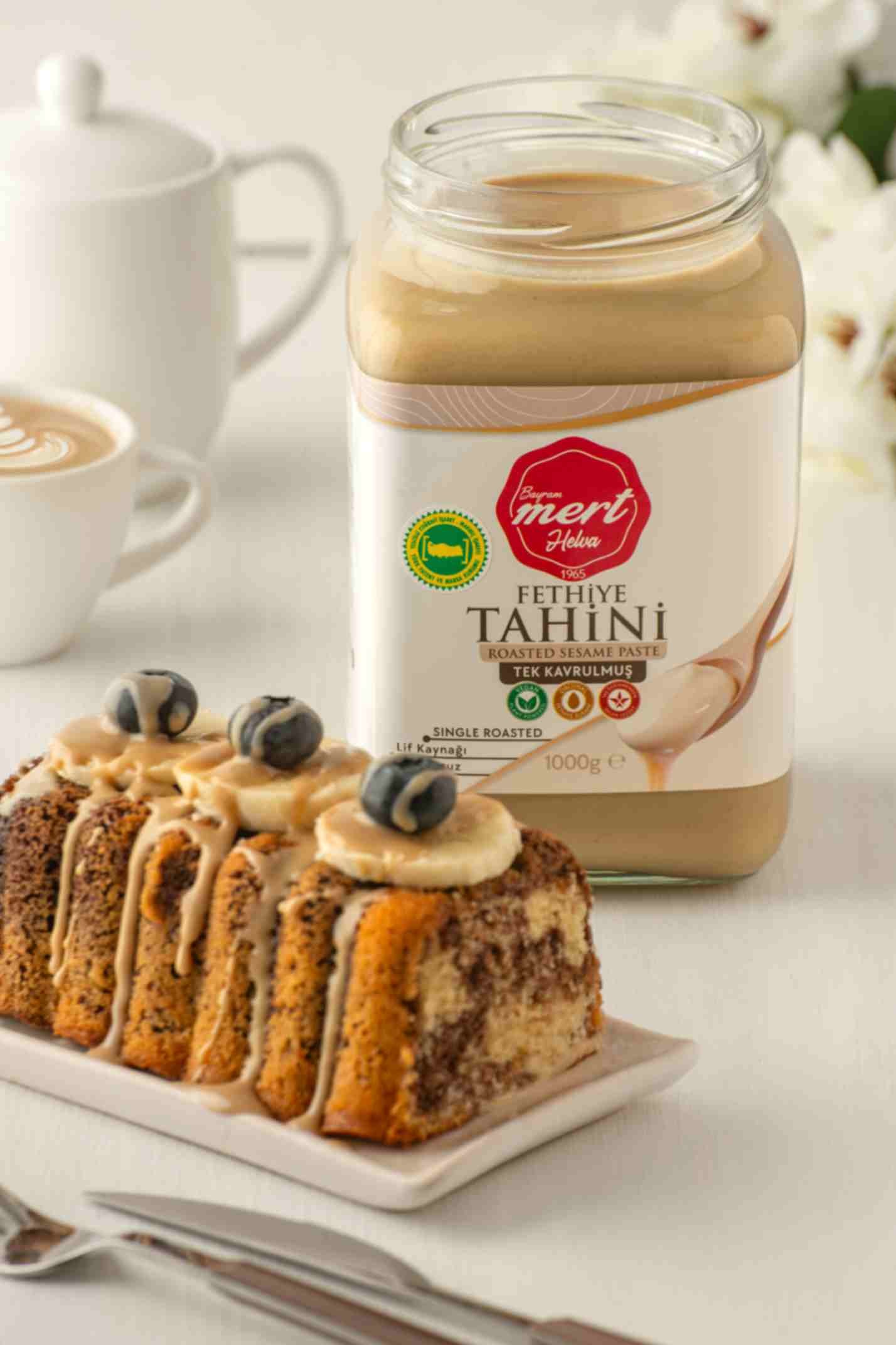 Tek Kavrulmuş Fethiye Tahini (1000 Gr Cam)