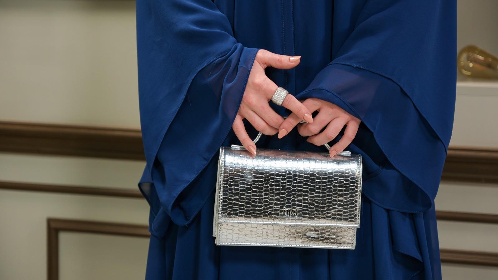 Çift Kat Multi Şifon Abaya Lacivert