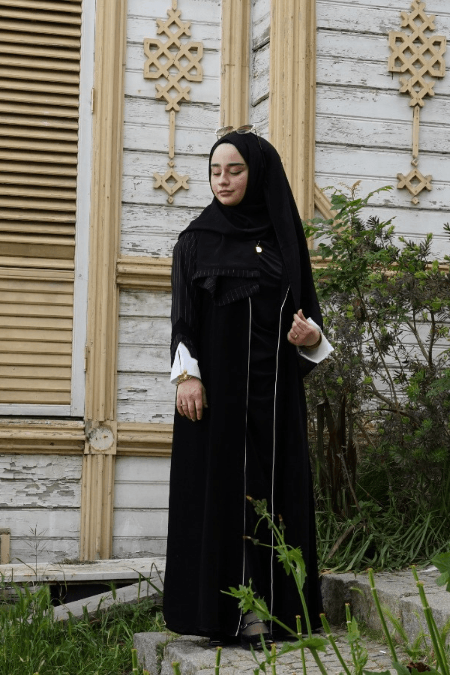 İthal Çizgili Abaya