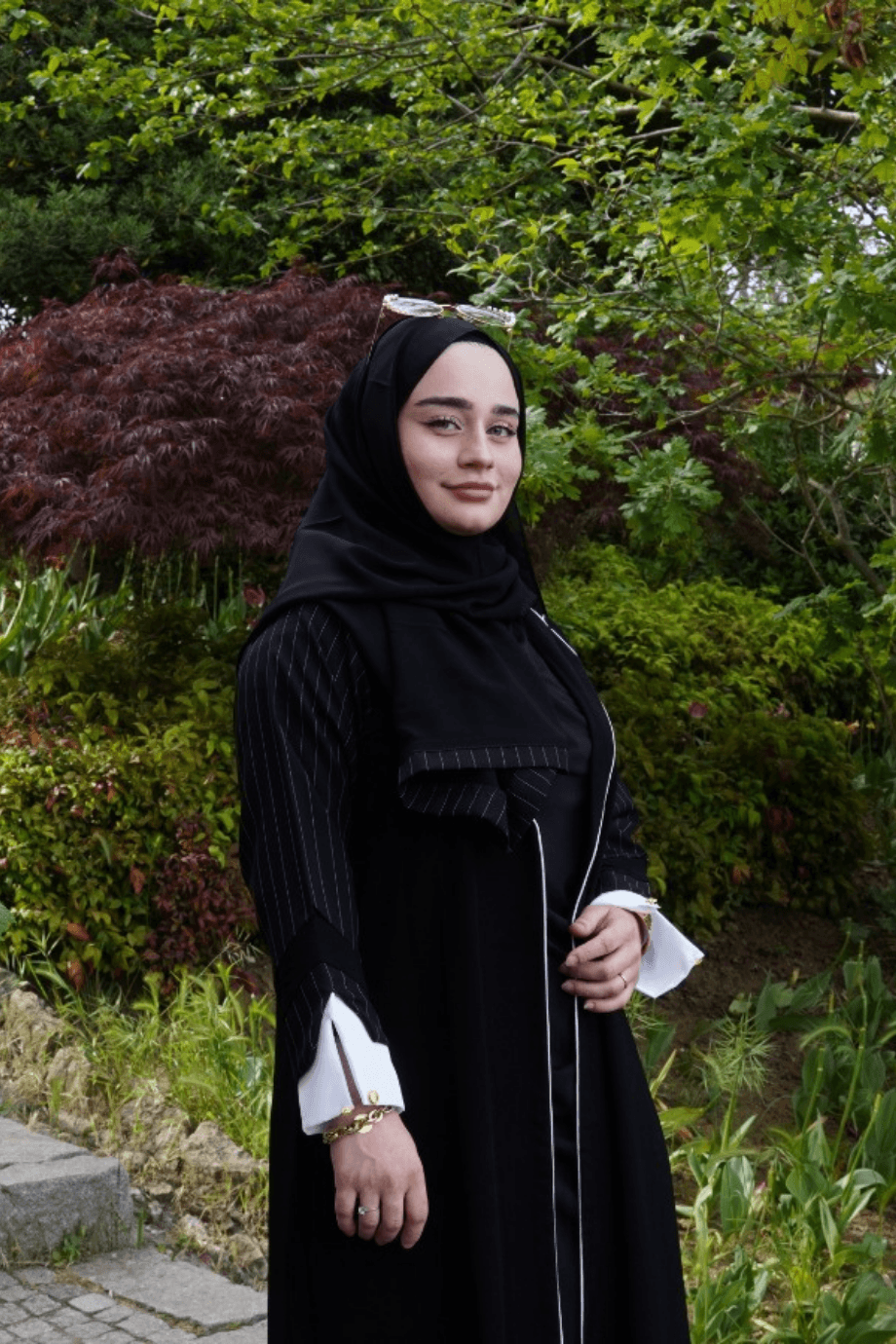 İthal Çizgili Abaya