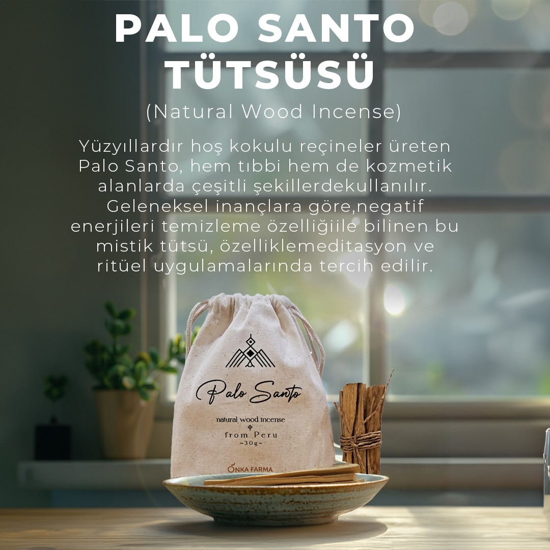 Onka Farma Palo Santo Natürliche Räucherstäbchen 30 gr Stoffbeutel