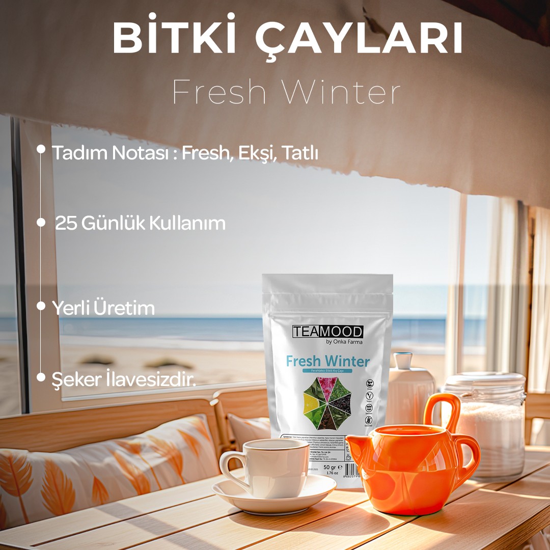 TEAMOOD Fresh Winter Herbal Tea - Wintertee mit erfrischender und entspannender Wirkung - 50 gr