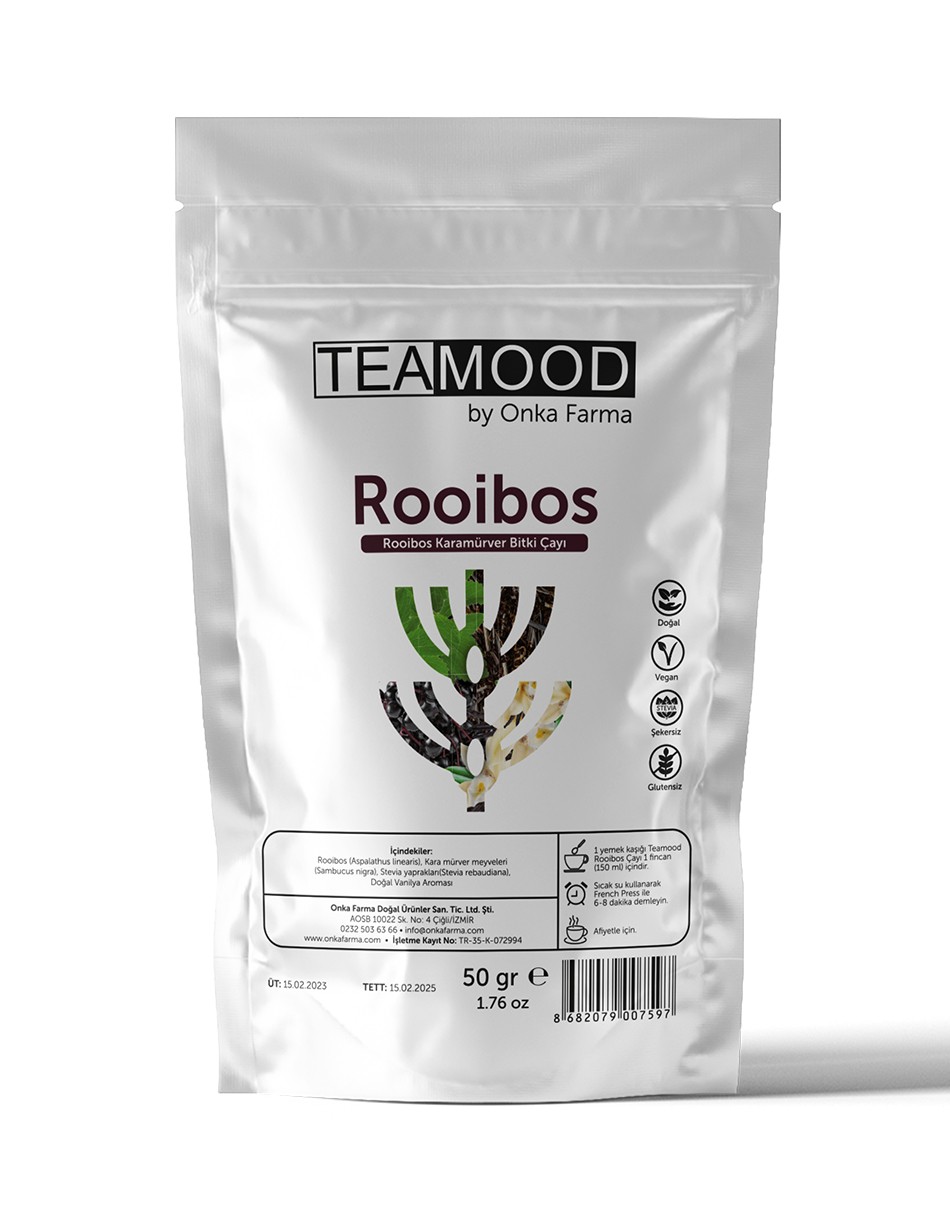 TEAMOOD Rooibos Bitki Çayı -  Rooibos Karamürver Bitkisel Çayı - 50 gr