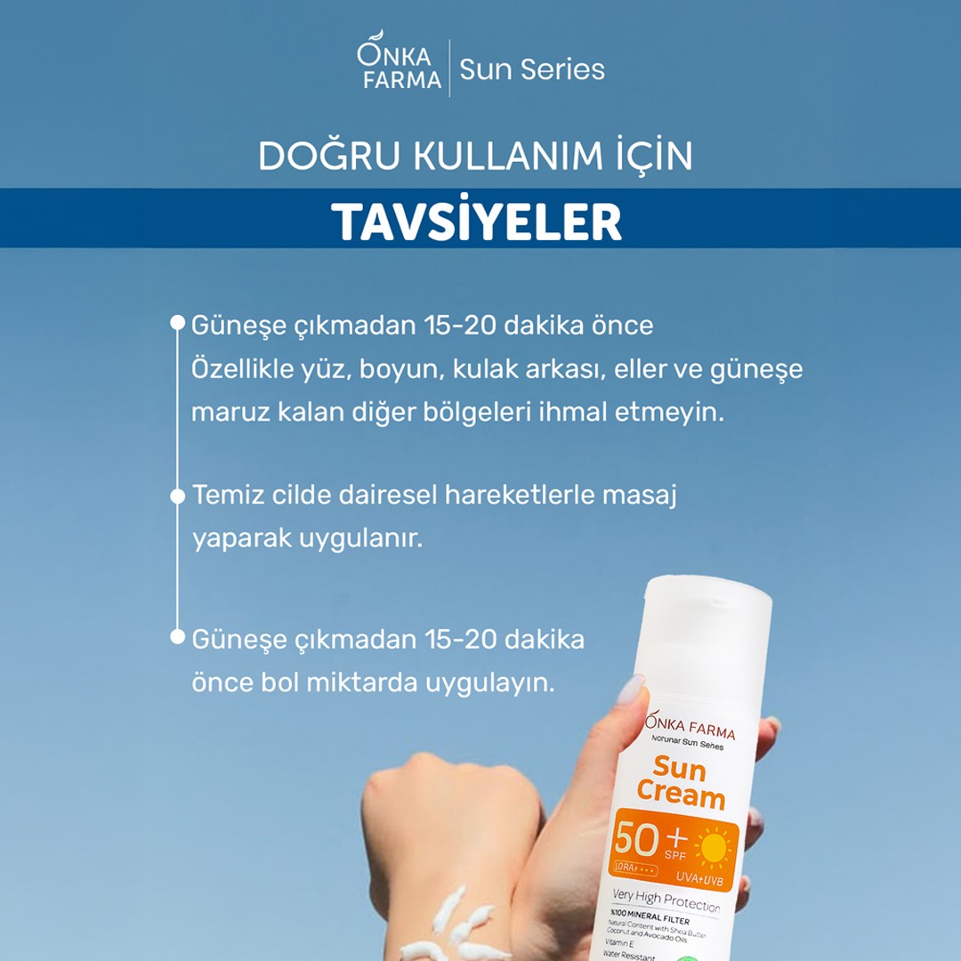 Onka Farma Doğal Güneş Kremi - 50+ SPF Faktör - 50 gr