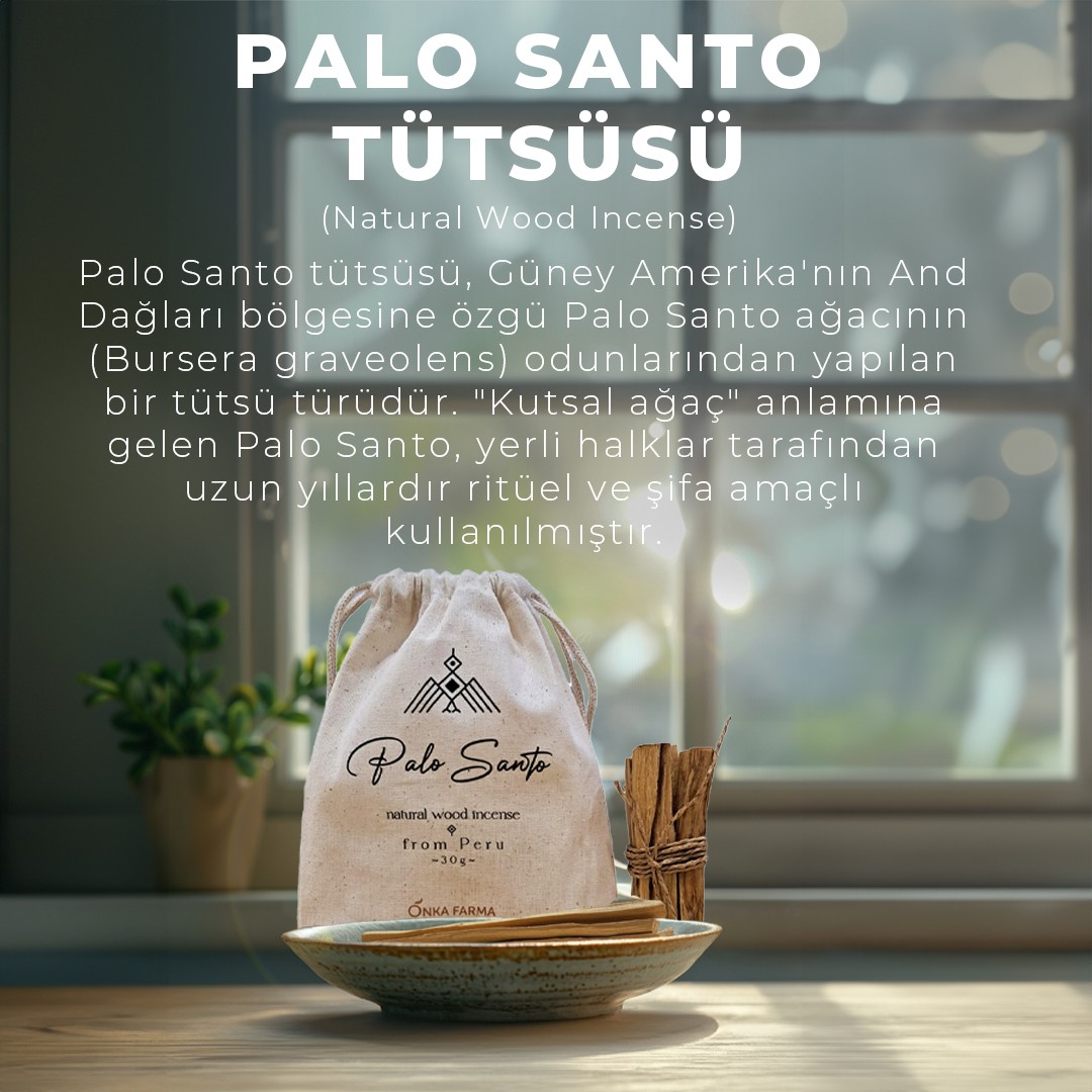 Onka Farma Palo Santo Natürliche Räucherstäbchen 30 gr Stoffbeutel