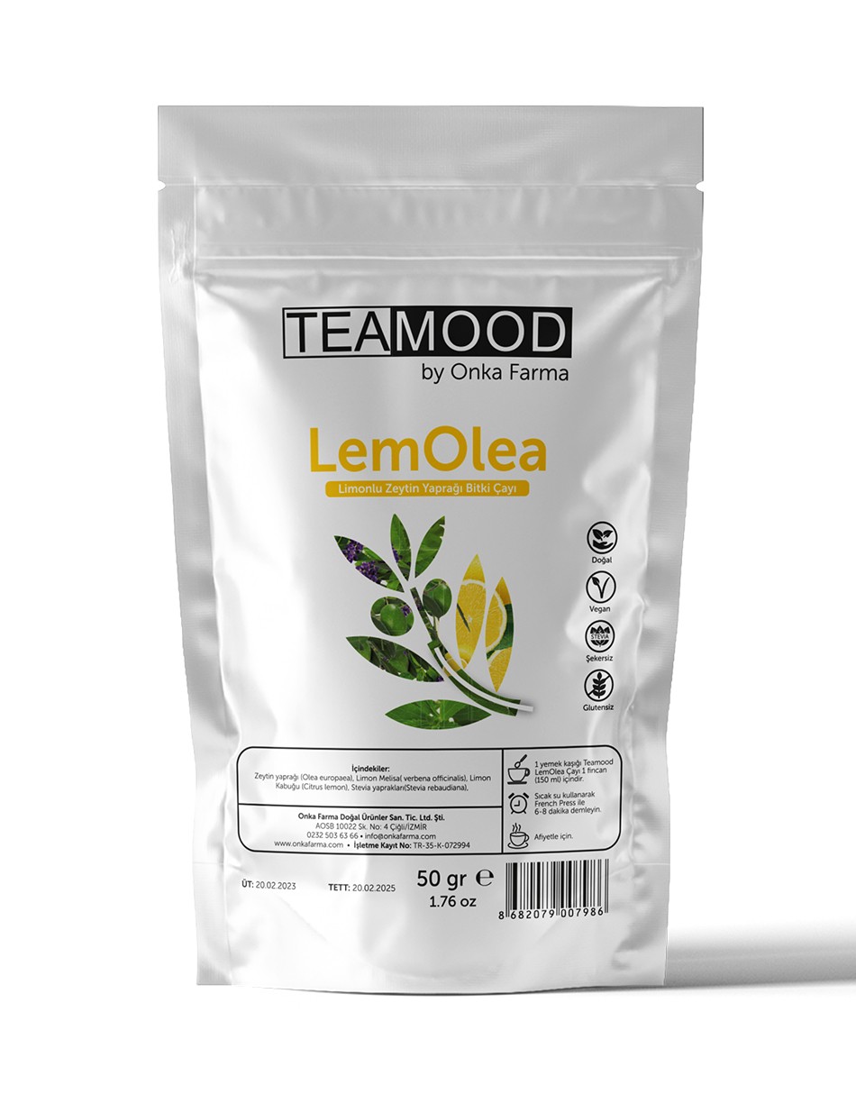 TEAMOOD LemOlea Bitki Çayı - Limonlu Zeytin Yaprağı Bitki Çayı -  50 gr