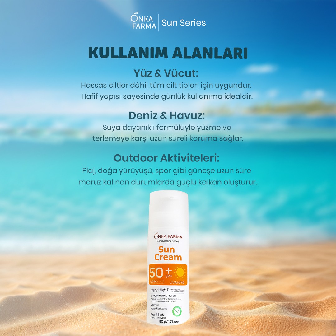 Onka Farma Doğal Güneş Kremi - 50+ SPF Faktör - 50 gr