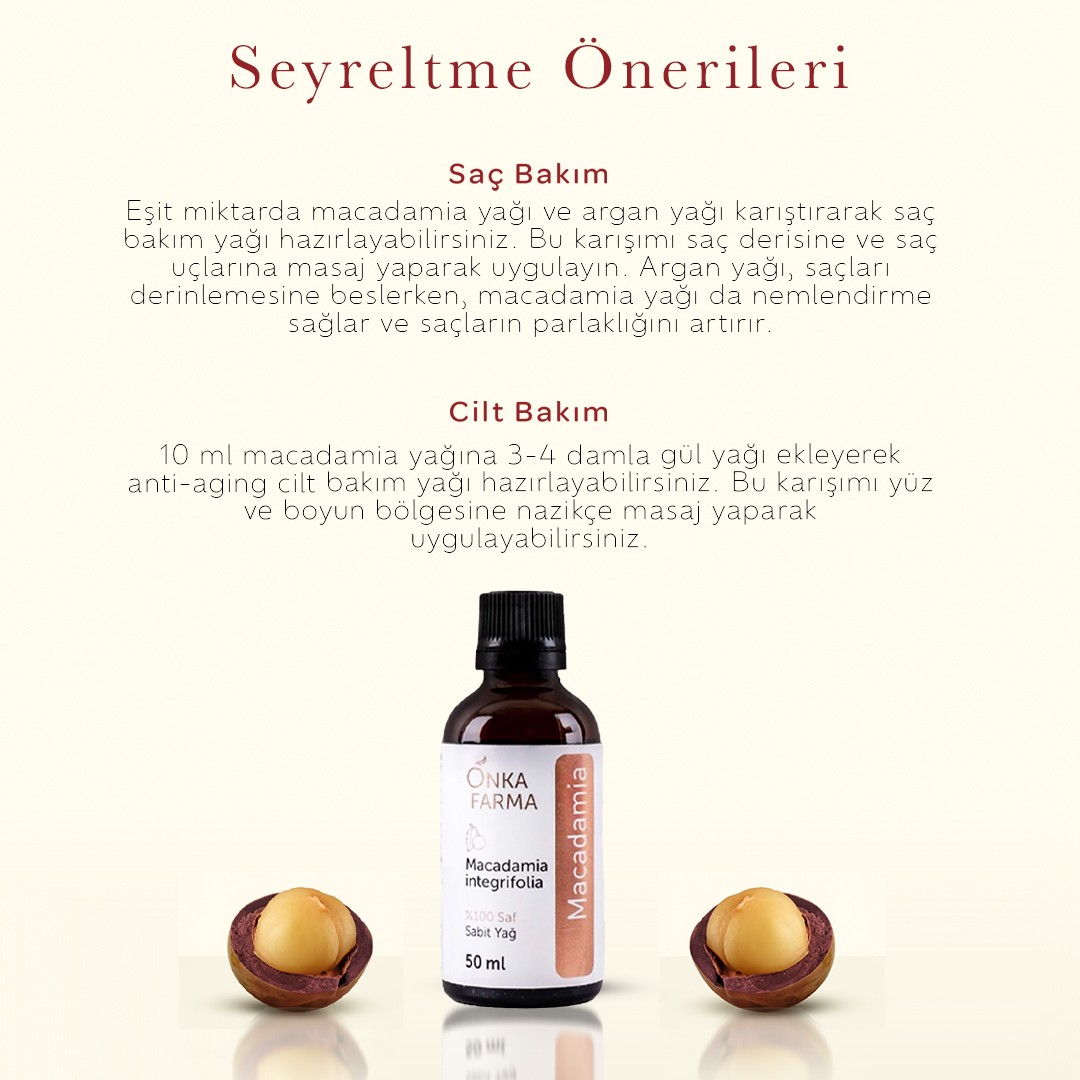 Onka Farma Makademya Yağı (Macadamia Cadı Fındığı Yağı)