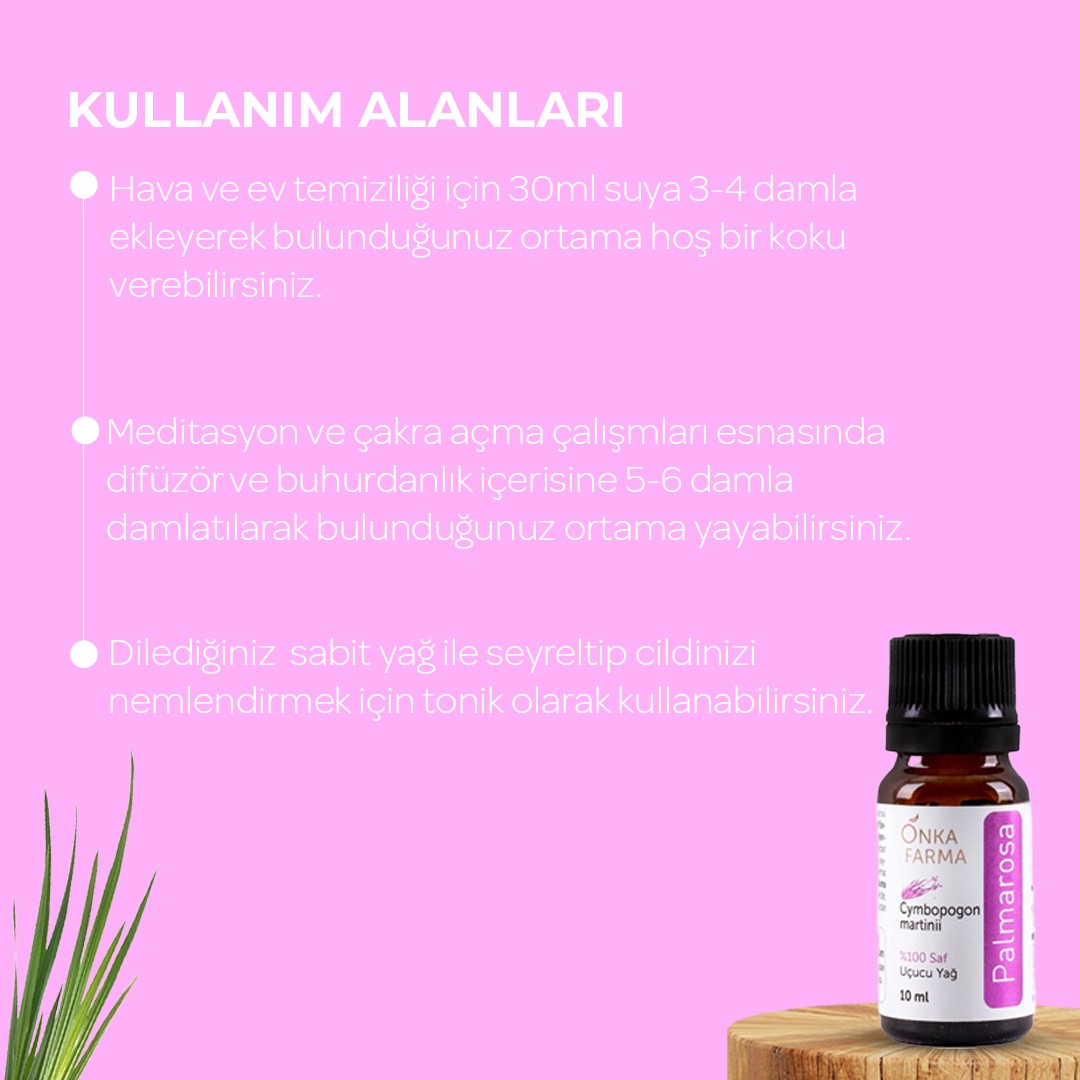 Onka Farma Palmarosa Uçucu Yağı