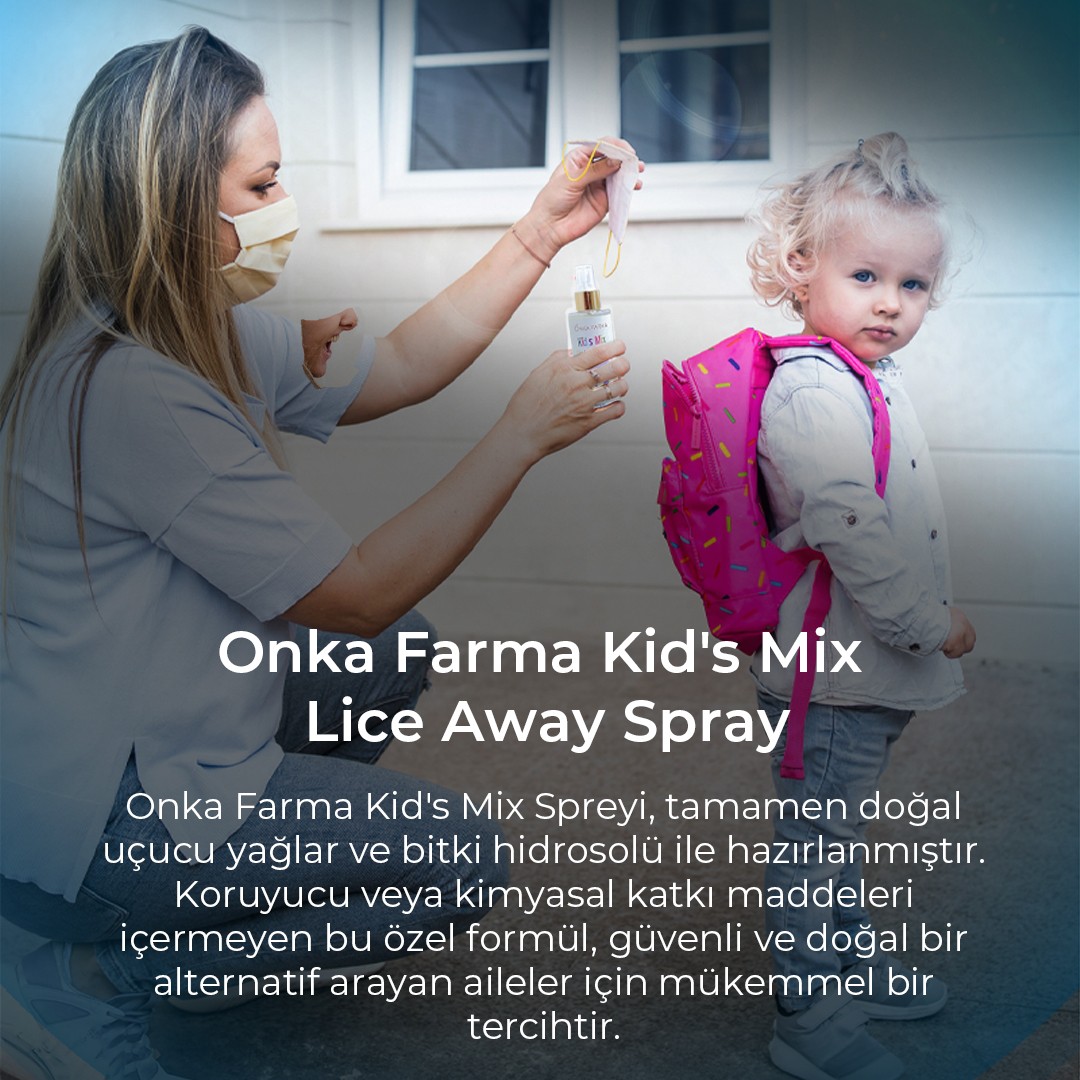 Onka Farma Kid's Mix Lice Away Spray Bit-Sirke Spreyi 200 ml