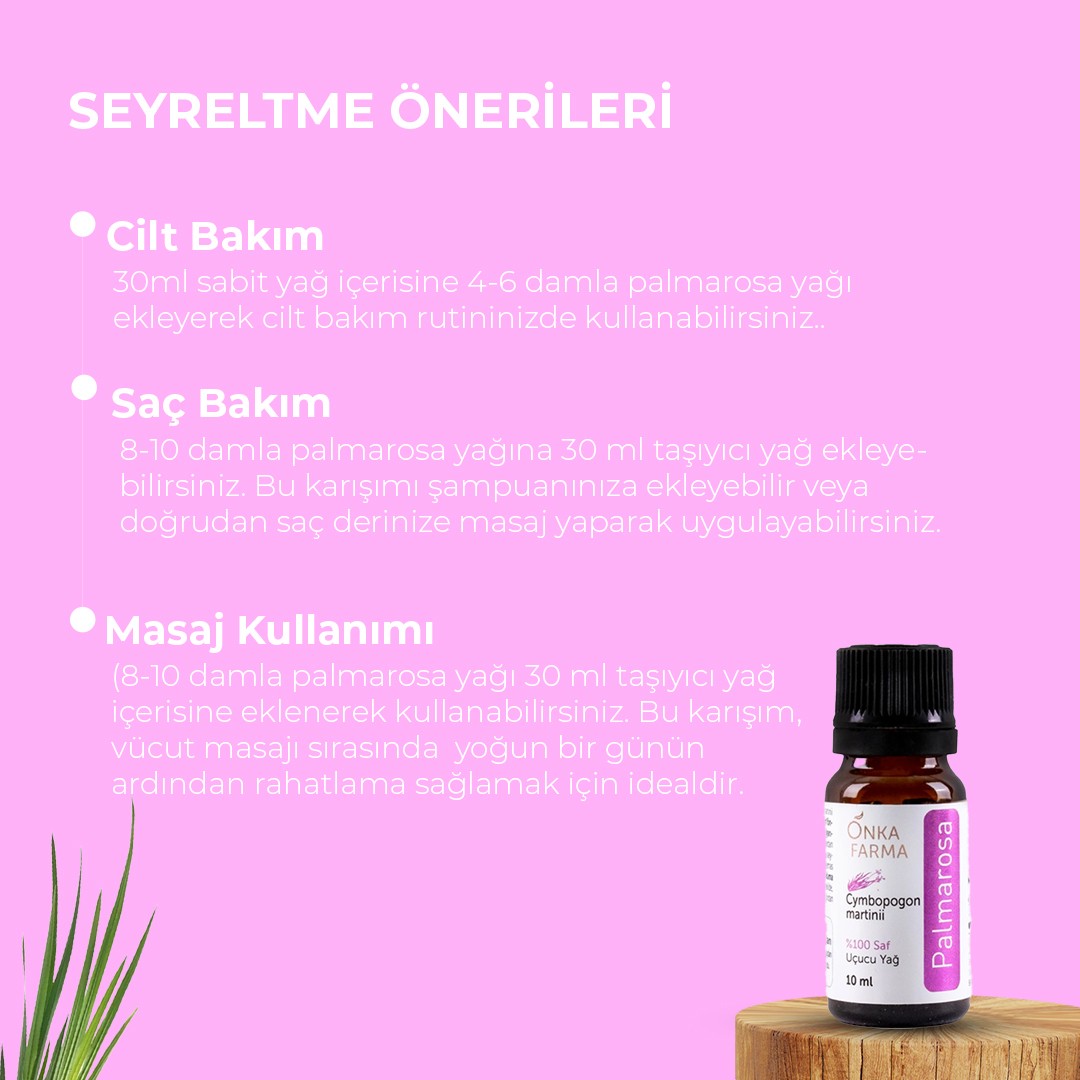 Onka Farma Palmarosa Uçucu Yağı