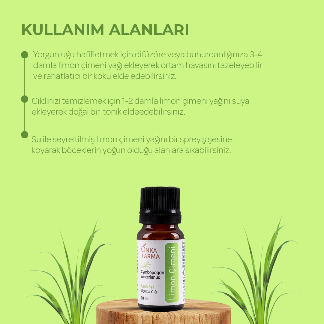 Onka Farma Limon Çimeni Uçucu Yağı