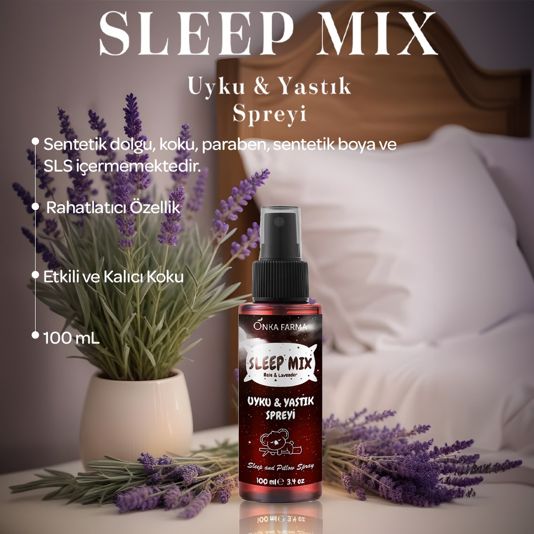 Onka Farma SleepMix Schlaf-Kissen-Spray (Rose &amp; Lavendel)