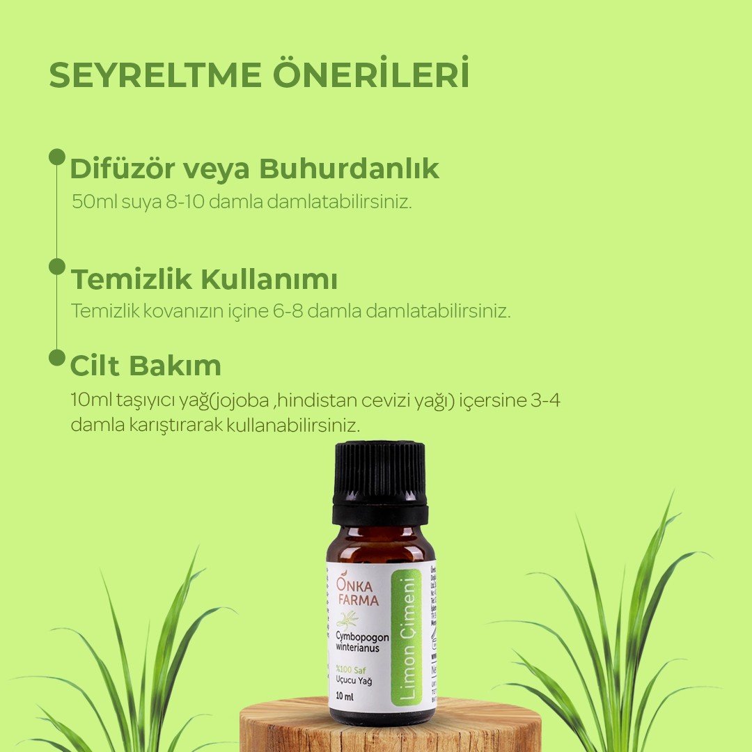 Onka Farma Limon Çimeni Uçucu Yağı