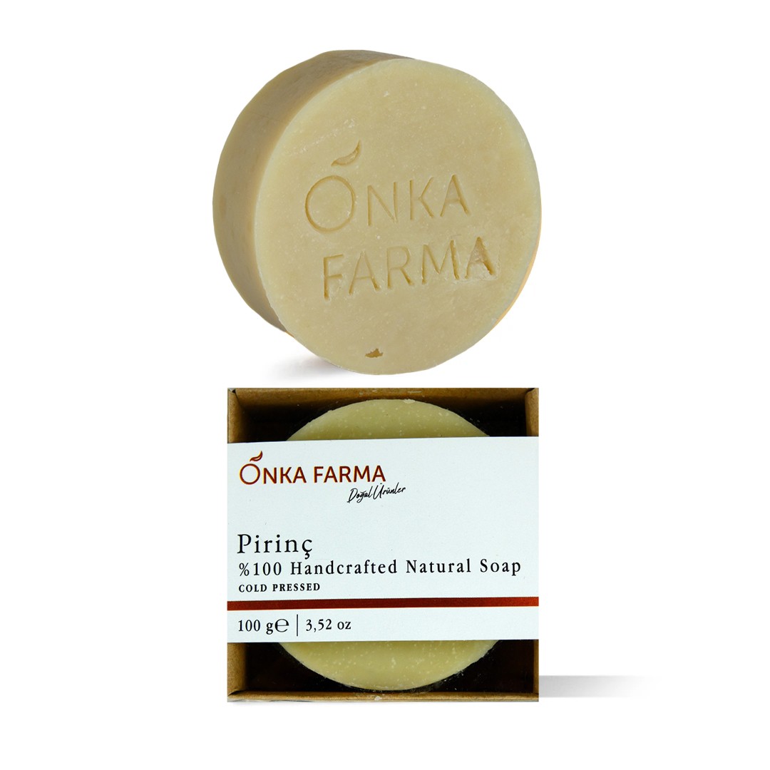 Onka Farma Pirinç Doğal Sabun 100 gr Cilt Beyazlatıcı Yenileyici Katı Sabun