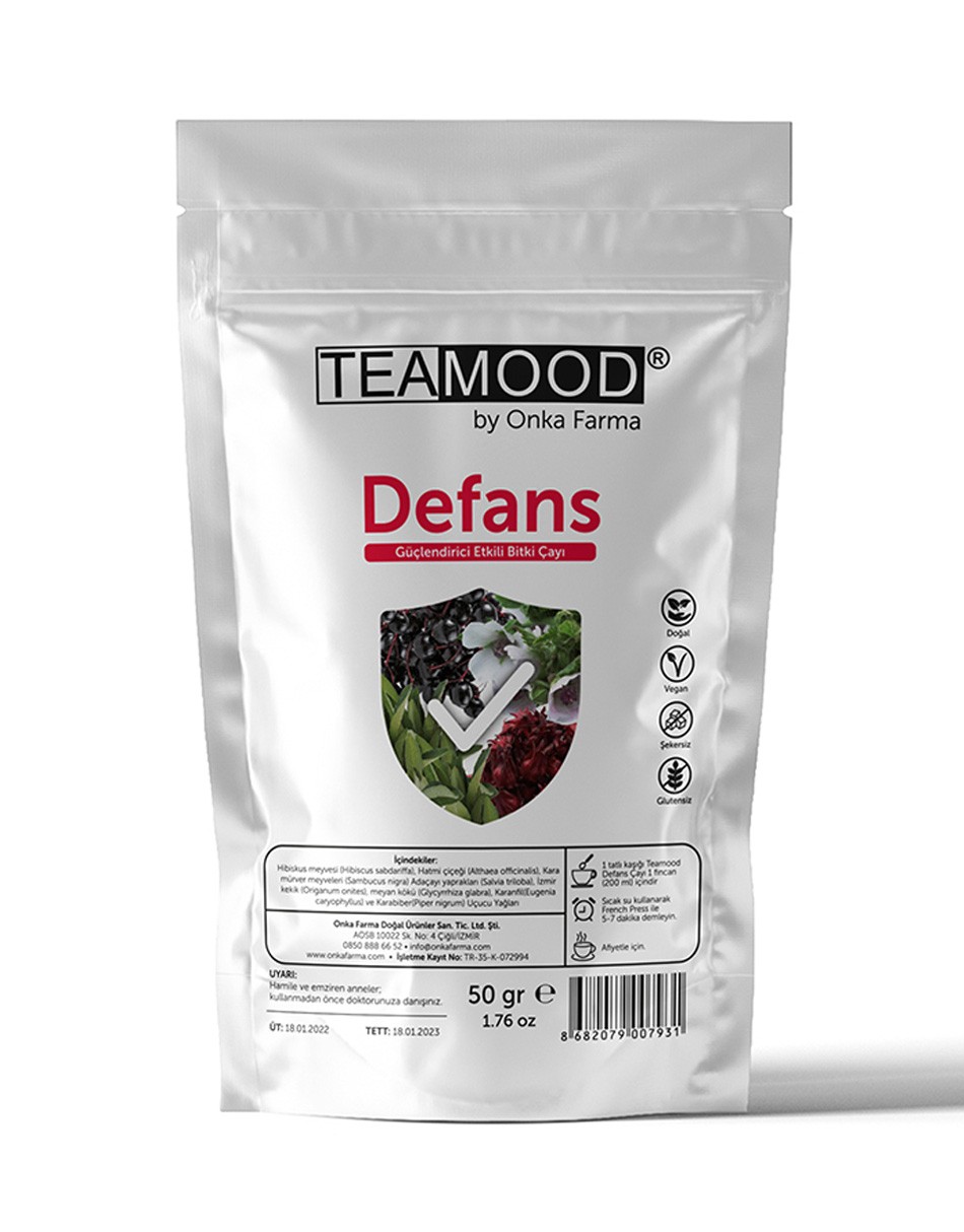 TEAMOOD Defans Çayı - Şekersiz Doğal Bitki Çayı - 50 Gr