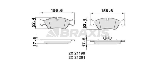 BRAXIS ON FREN BALATASI ASTRA F 92>98 VECTRA A 89>95 VECTRA B 96>02