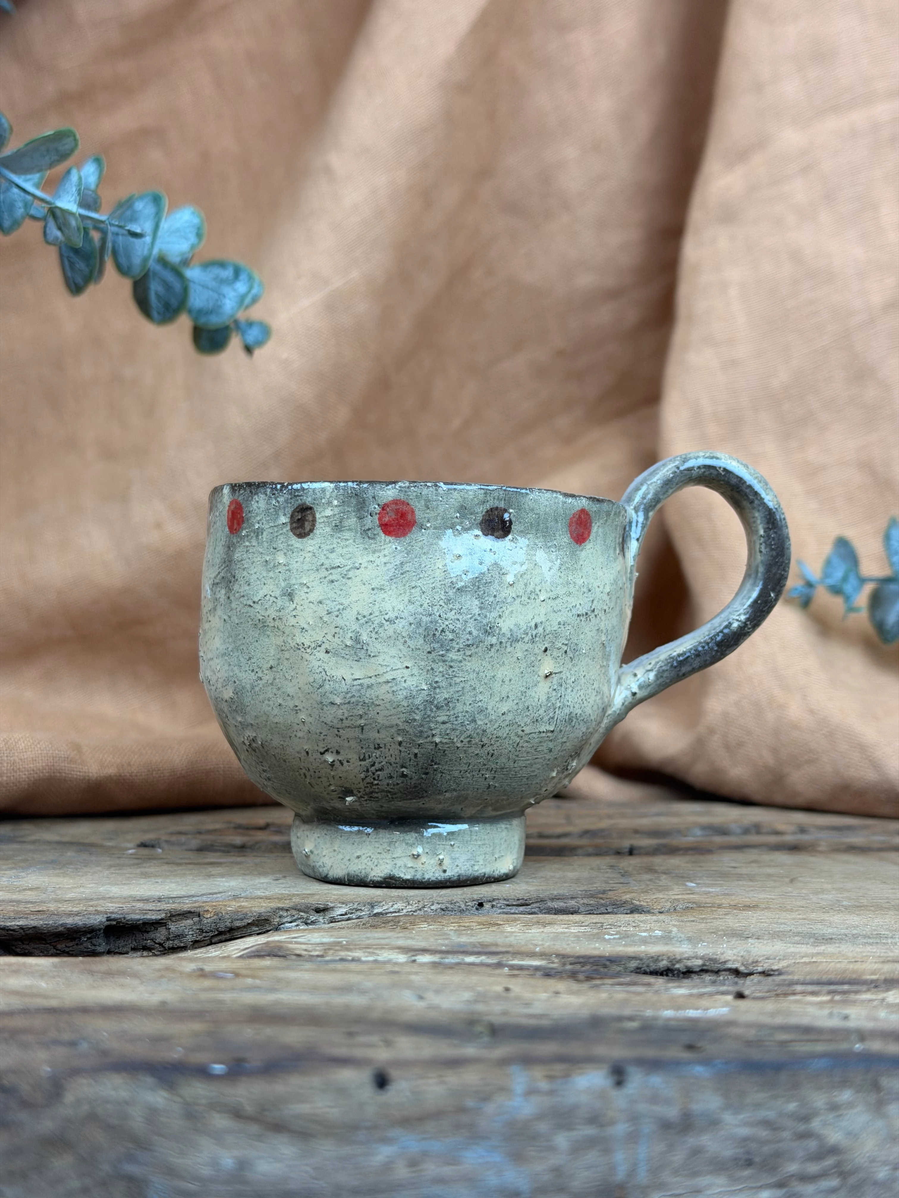 El Yapımı Stoneware çay / kahve fincanı