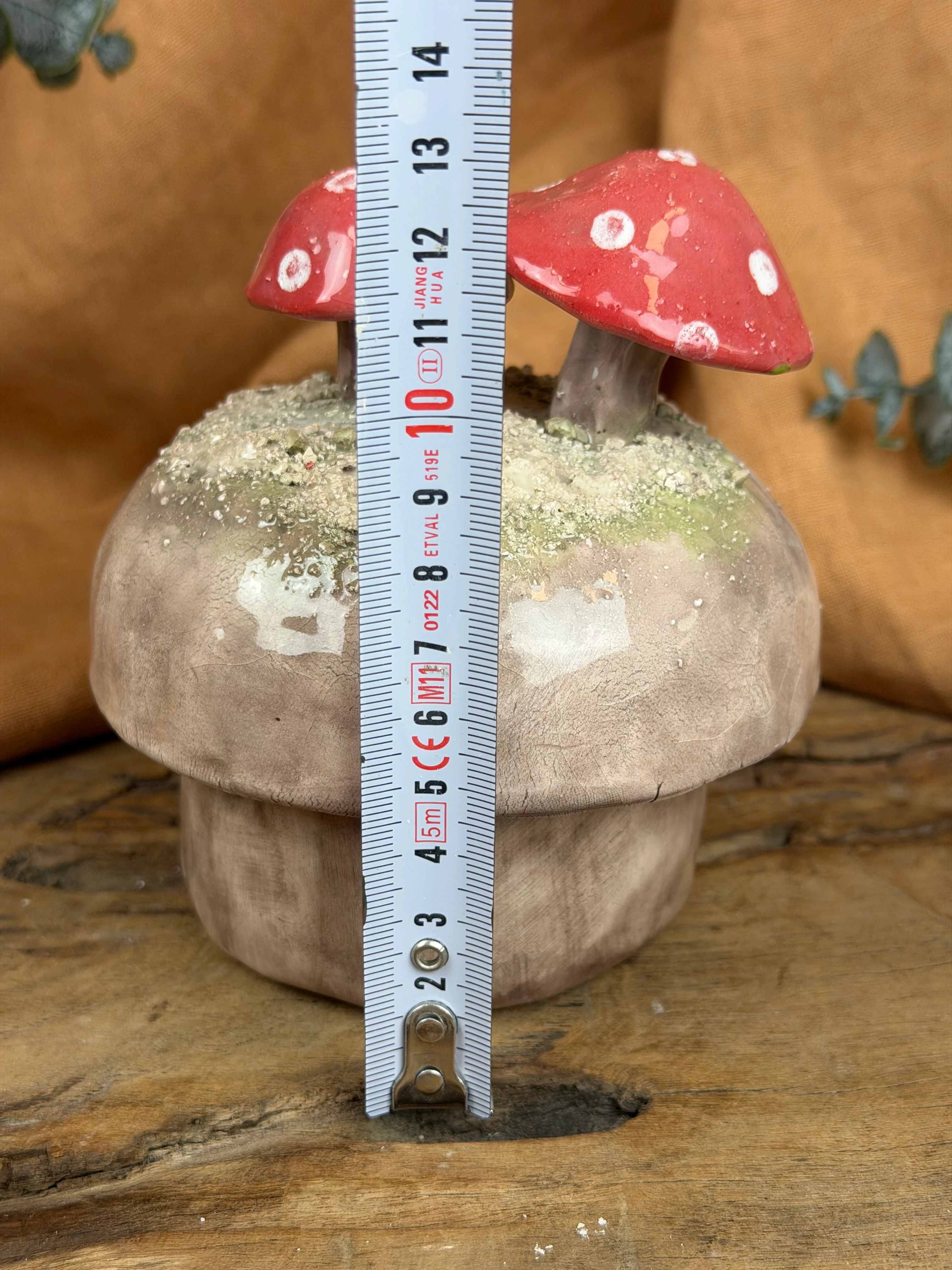 El Yapımı Stoneware Seramik Kapaklı Saklama Kabı / Kase – Sevimli Mantar Detaylı Kapak