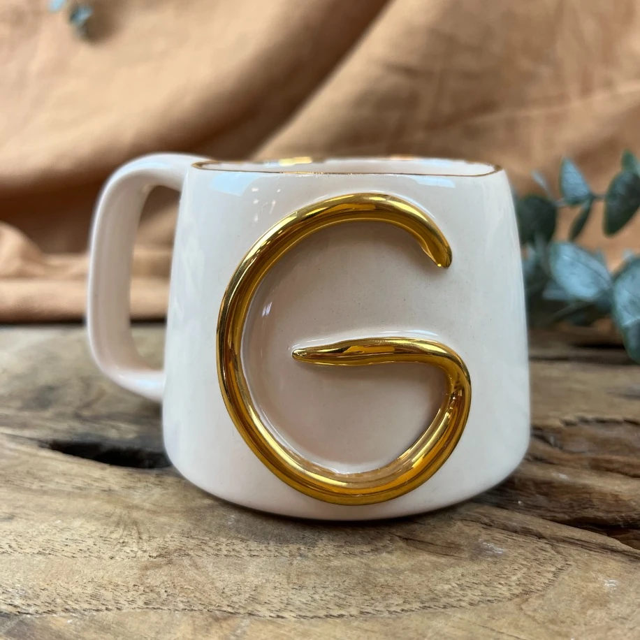 24K ALTIN DETAYLI "G" HARFLİ 250ml MUG